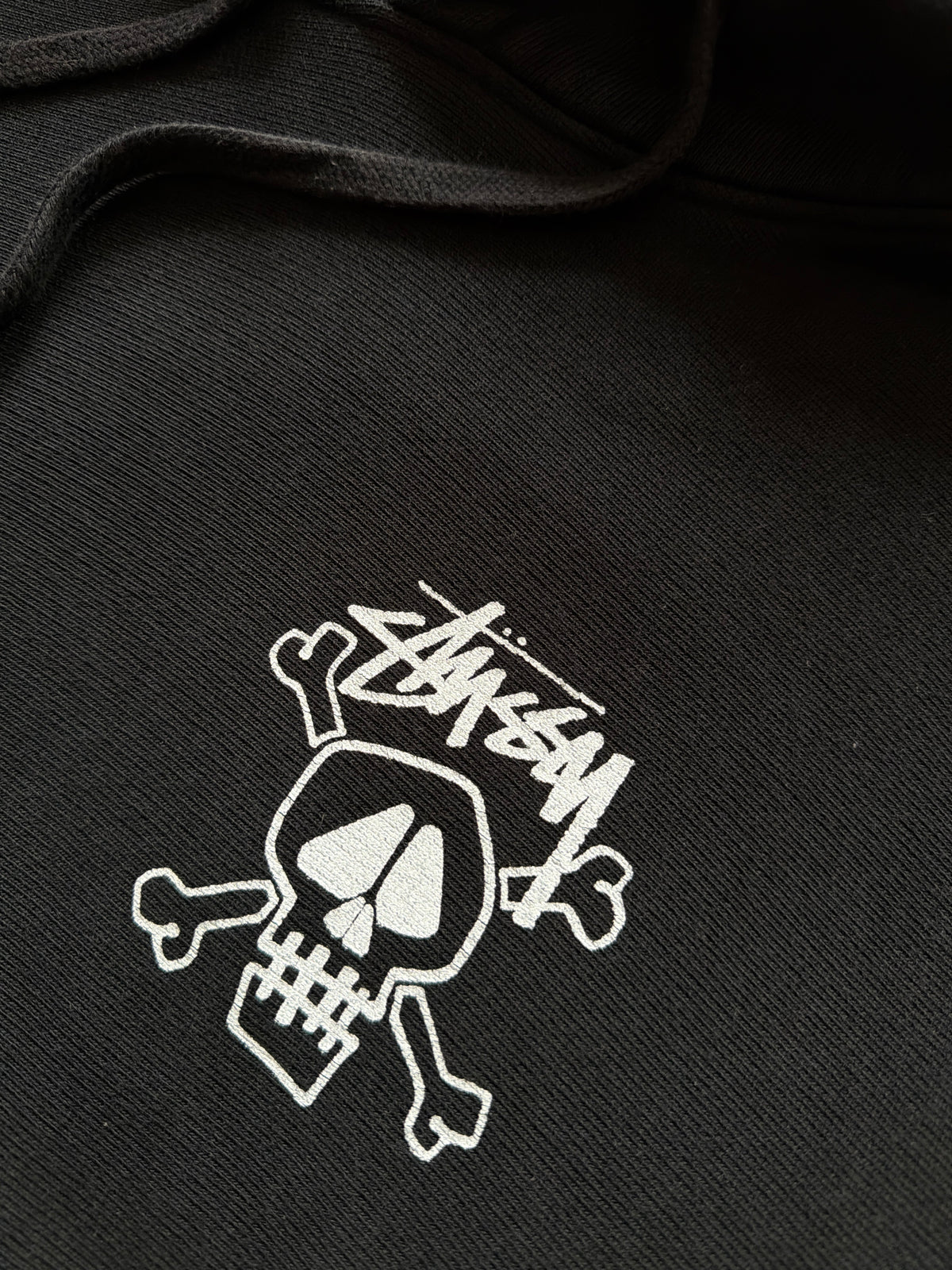Stüssy Skull & Bones Pigment Dyed Hoodie Black (M)