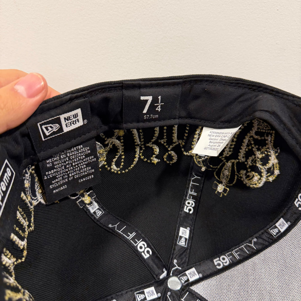 Supreme New Era Crown 59Fifty Fitted Hat Black (7 1/4)