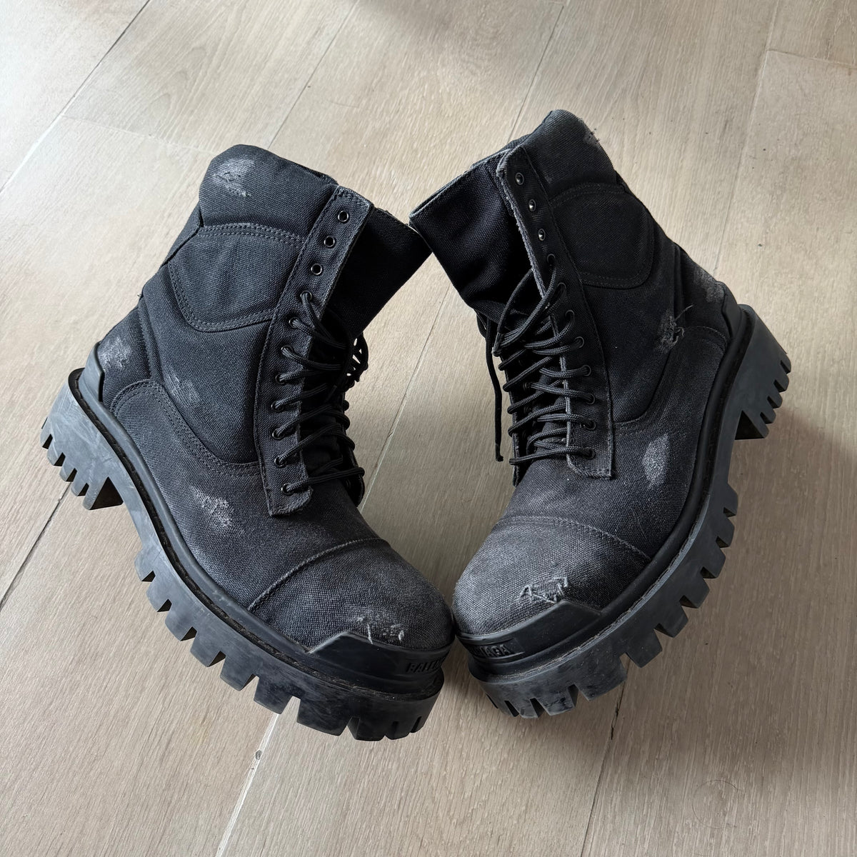 Balenciaga Strike Boots Black Canvas (43EU)