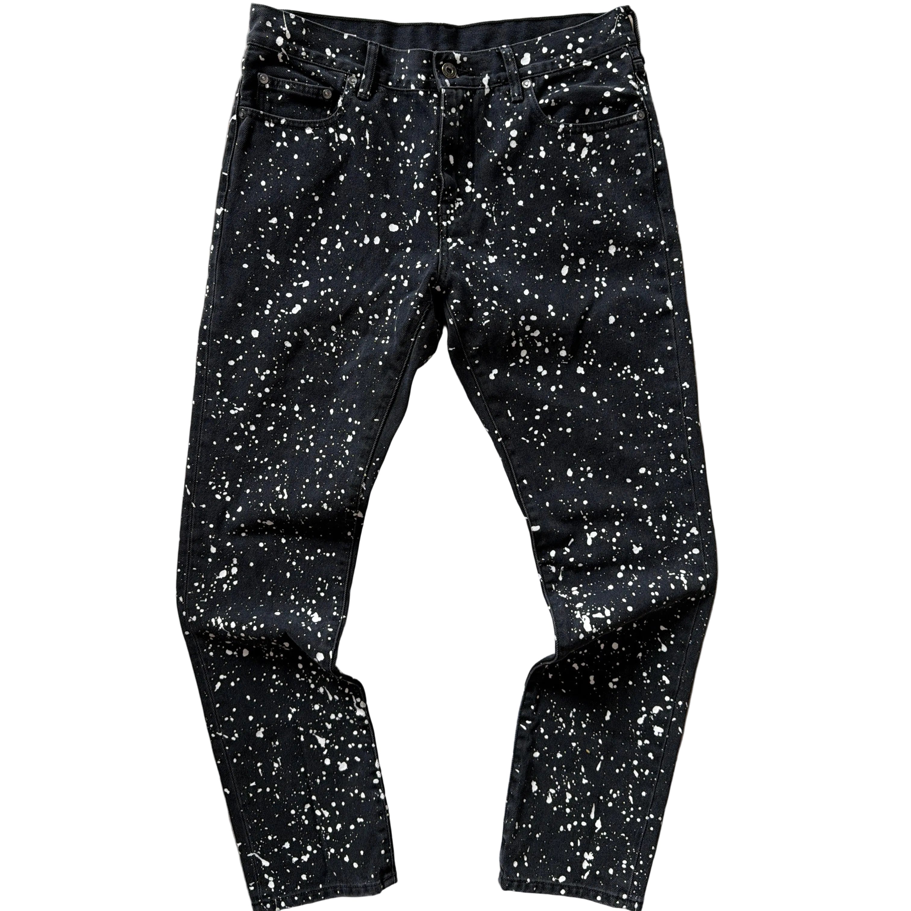 Off-White Black Diag Outline Paint Splatter Jeans “Black”