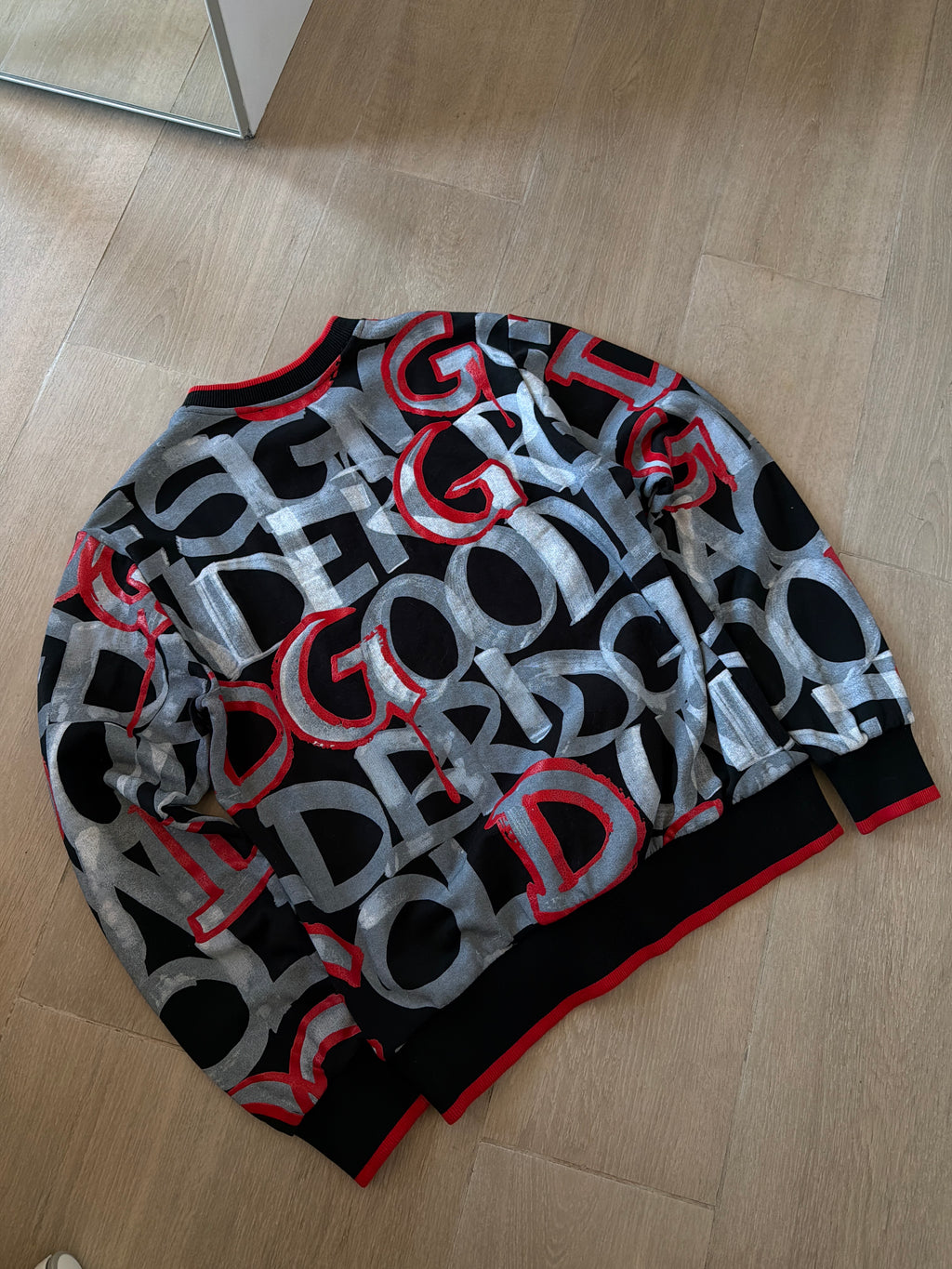 Dolce&Gabanna Black Multicolor Graffiti Print Sweatshirt