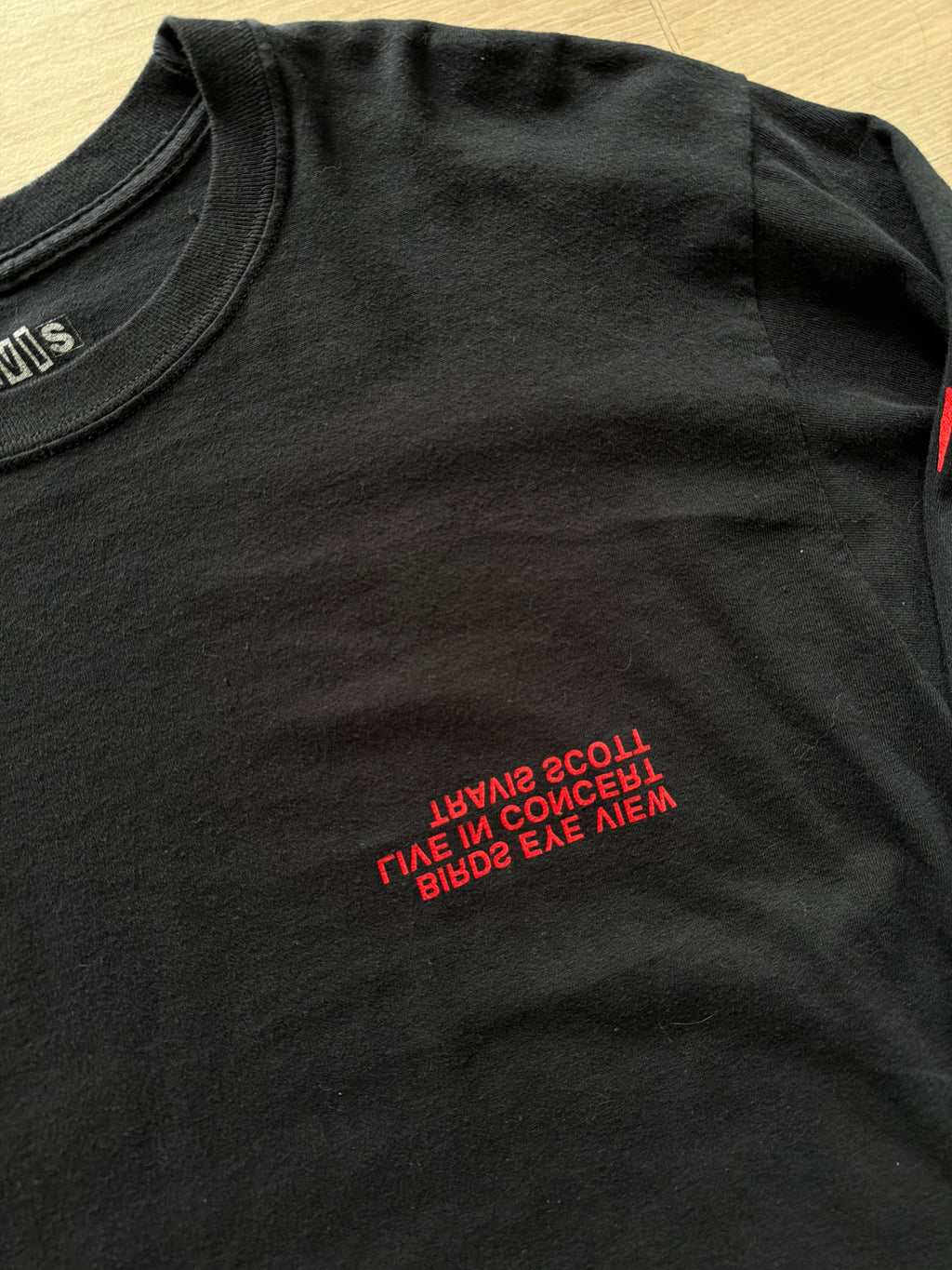 2017 Travis Scott Birds Eye View Merch Longsleeve Blacn