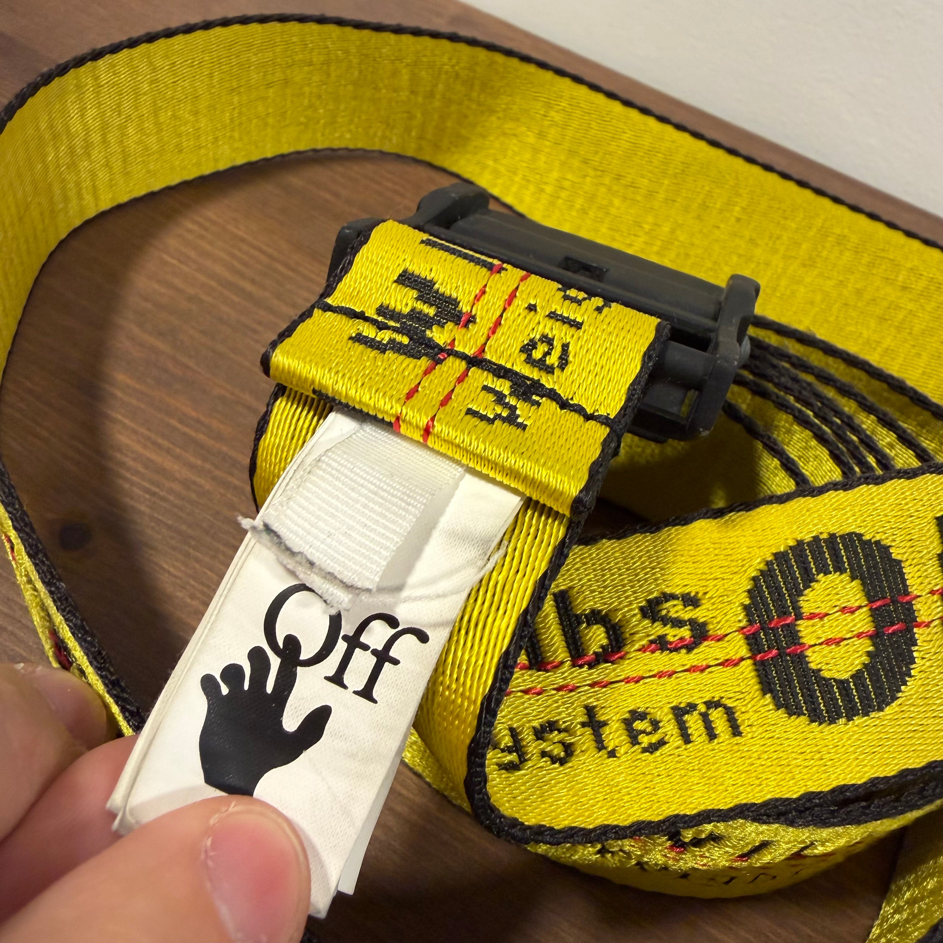 Off-White Industrial Belt Yellow