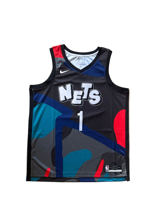 Nike x Kaws Brooklyn Nets Basketball Jersey “Bridges”