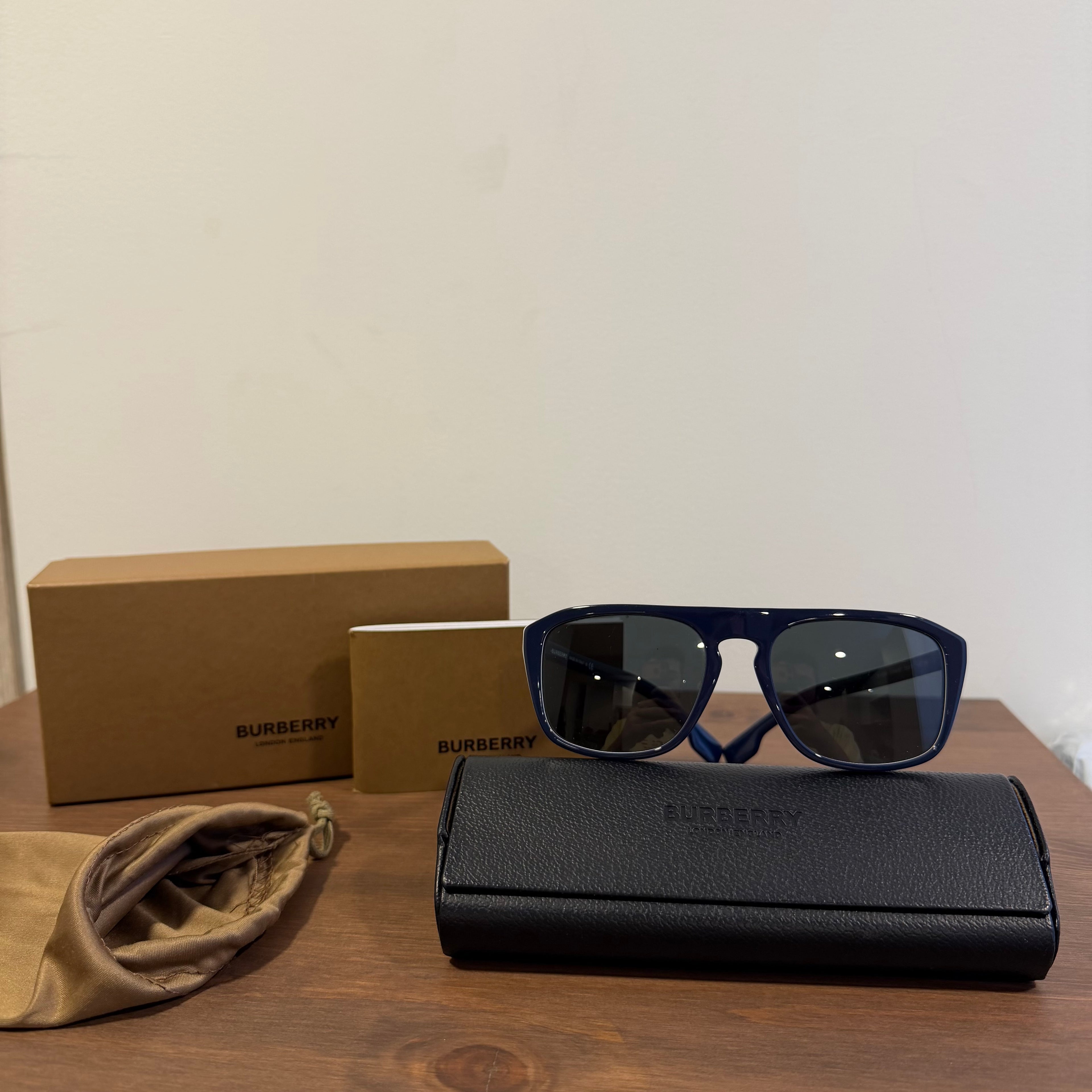 Burberry Sunglasses Check Multilayer Black Grey