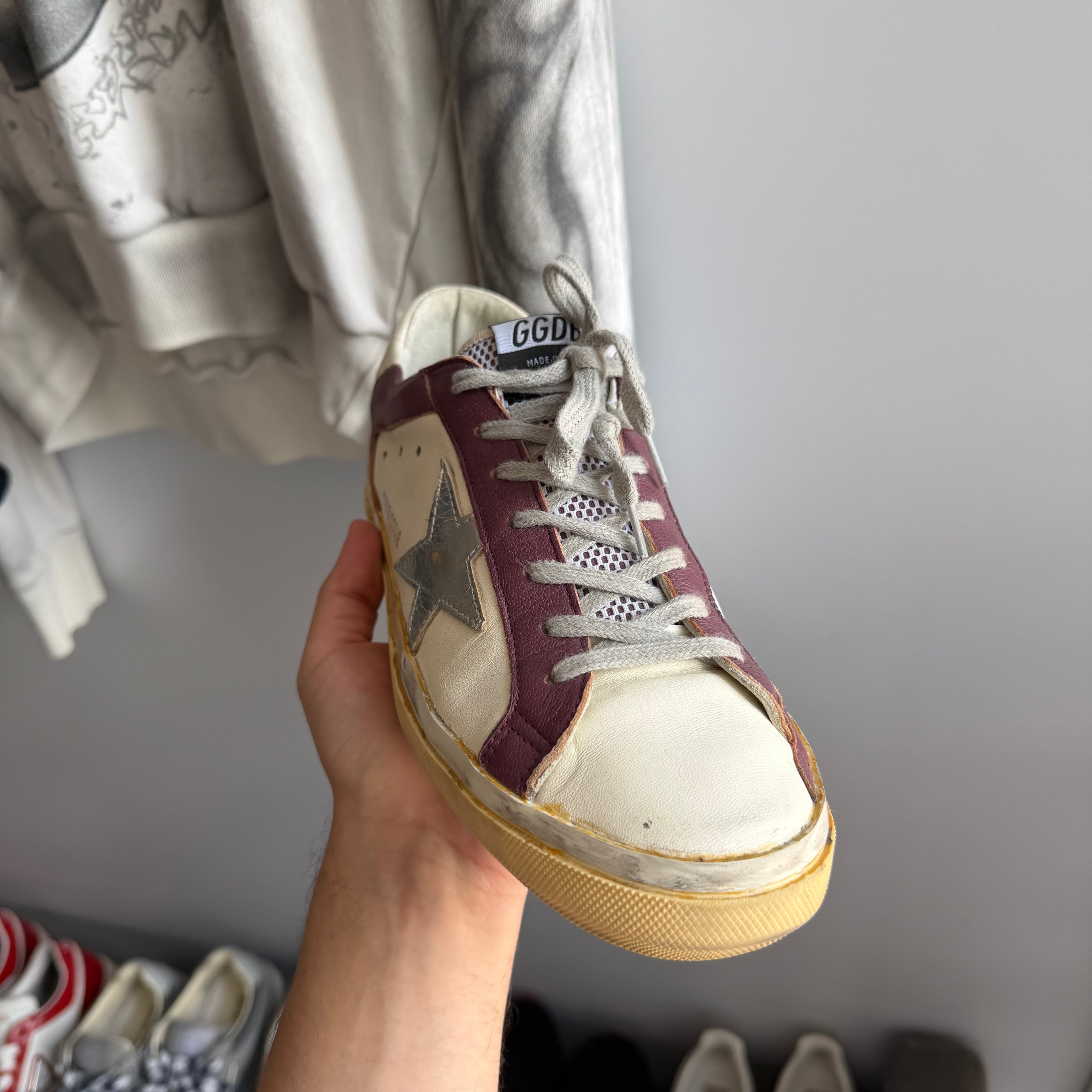 Golden Goose Super-Star Burgundy/Platinum