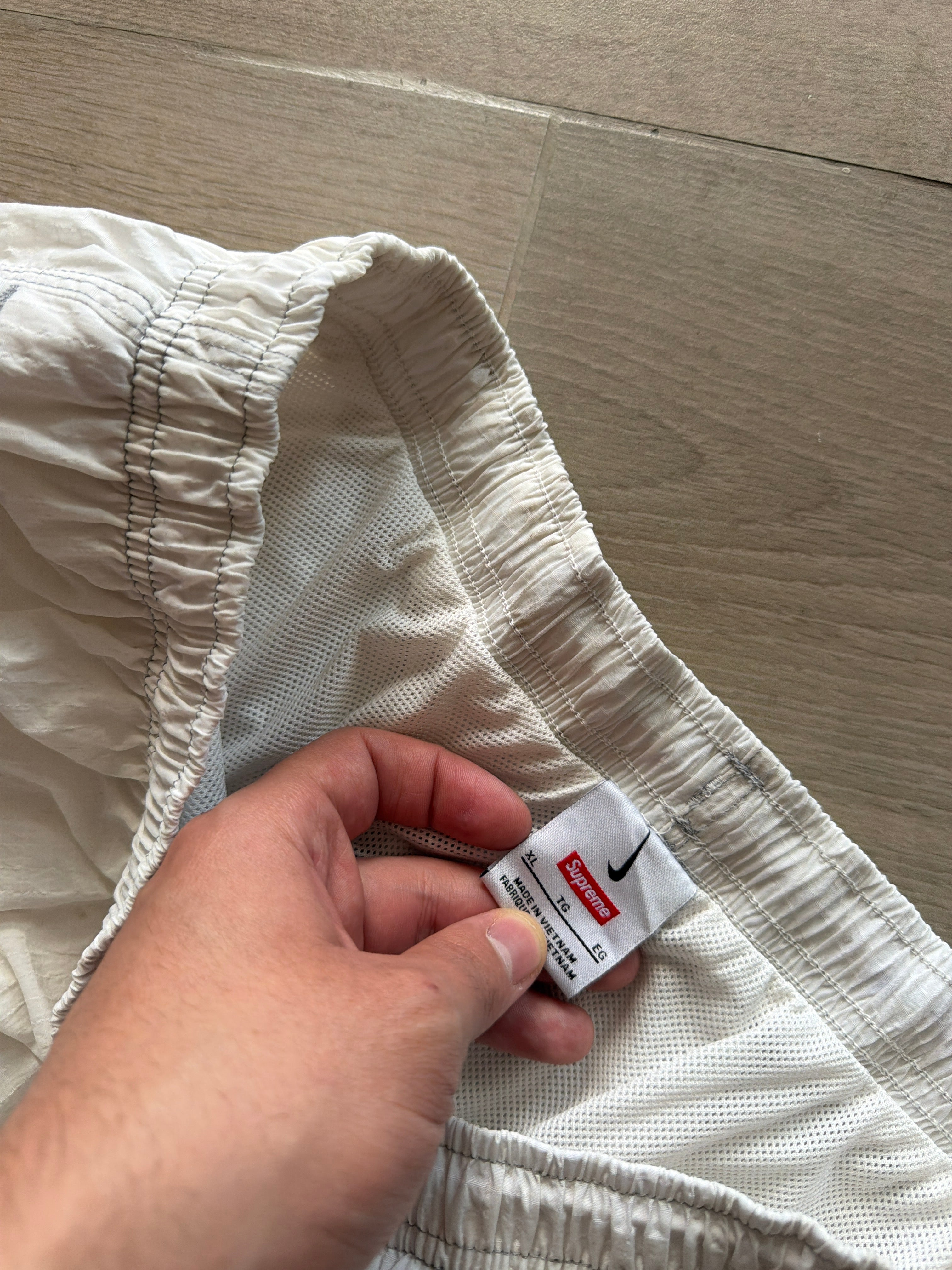 SS24 Supreme x Nike Ripstop Track Pants White