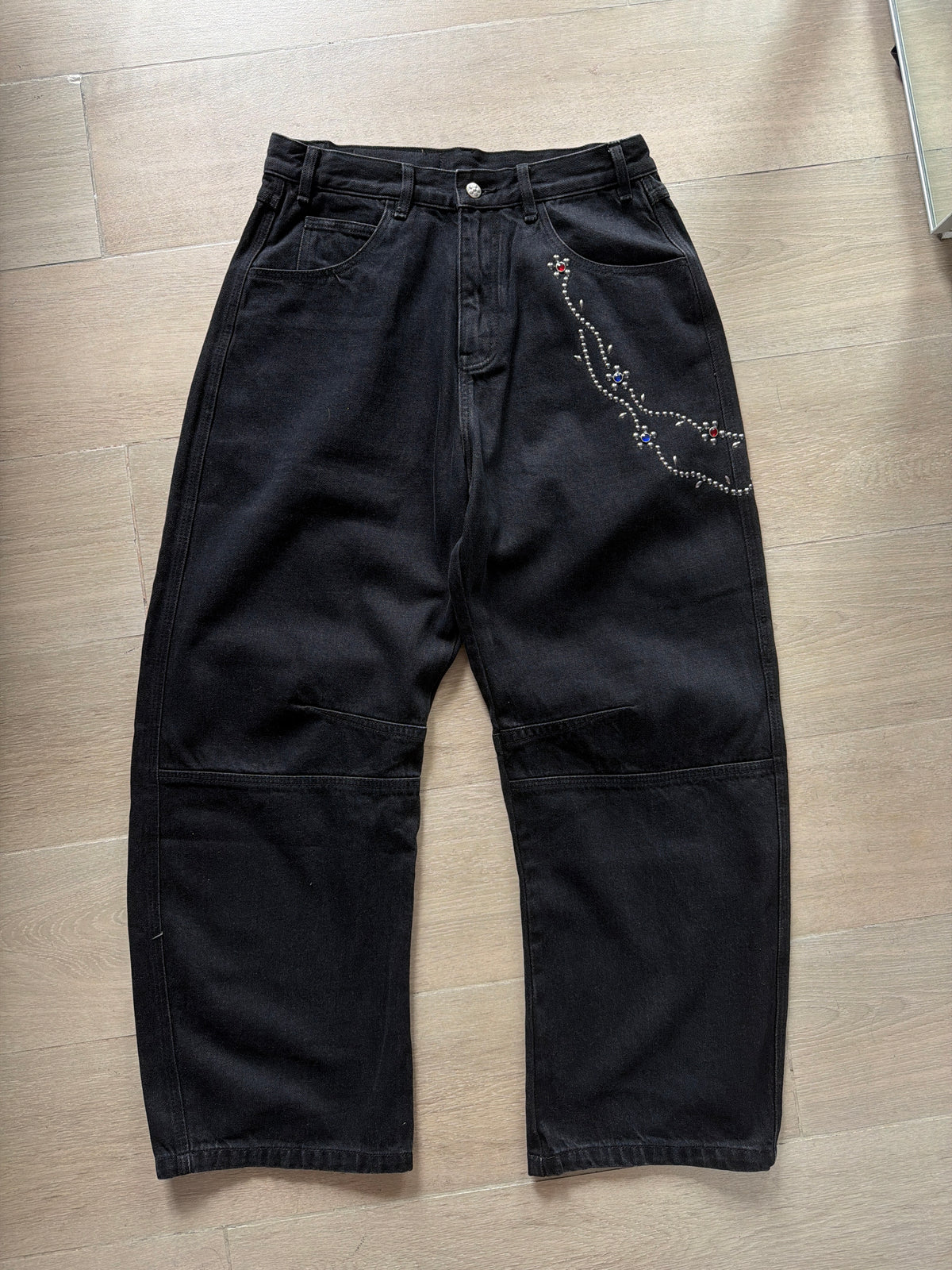 VandyThePink Flower Stud Pants Black (M)