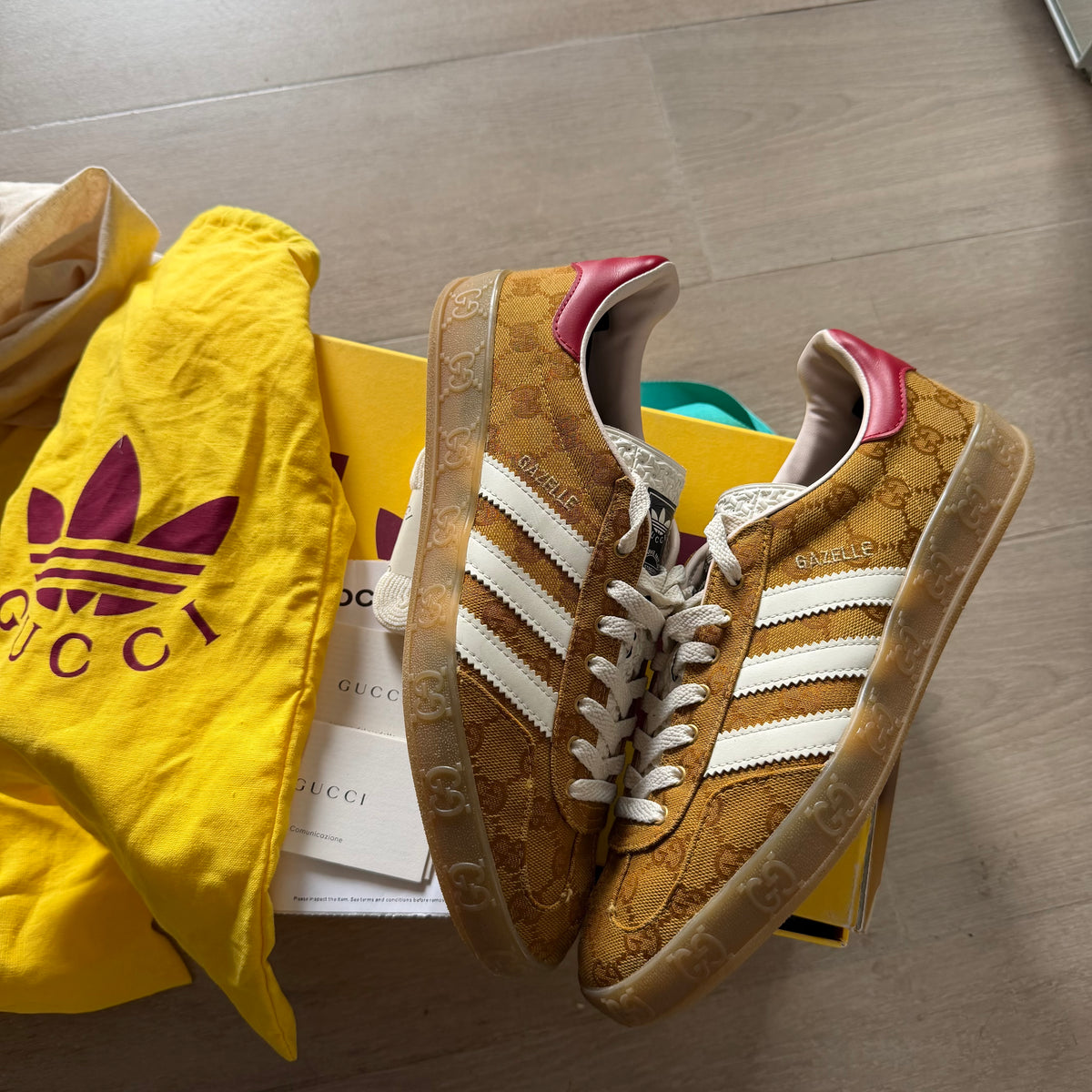 adidas x Gucci Gazelle Original GG Sneakers (9US)