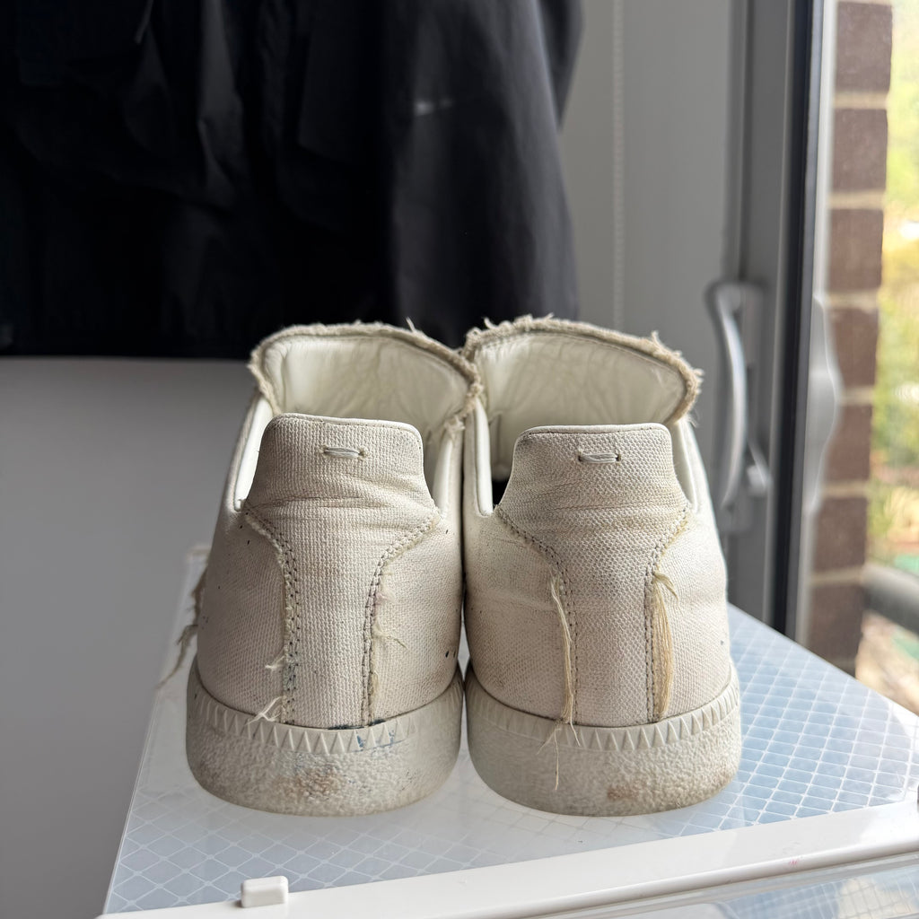 Maison Margiela Paint Splatter Replica GAT Canva Sneaker White/Blue