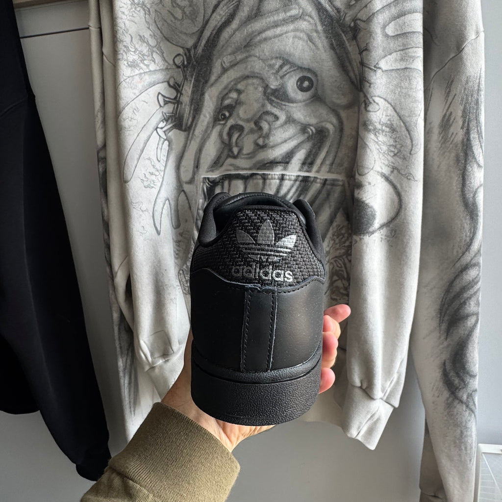 adidas Superstar II Black Mesh Stripes
