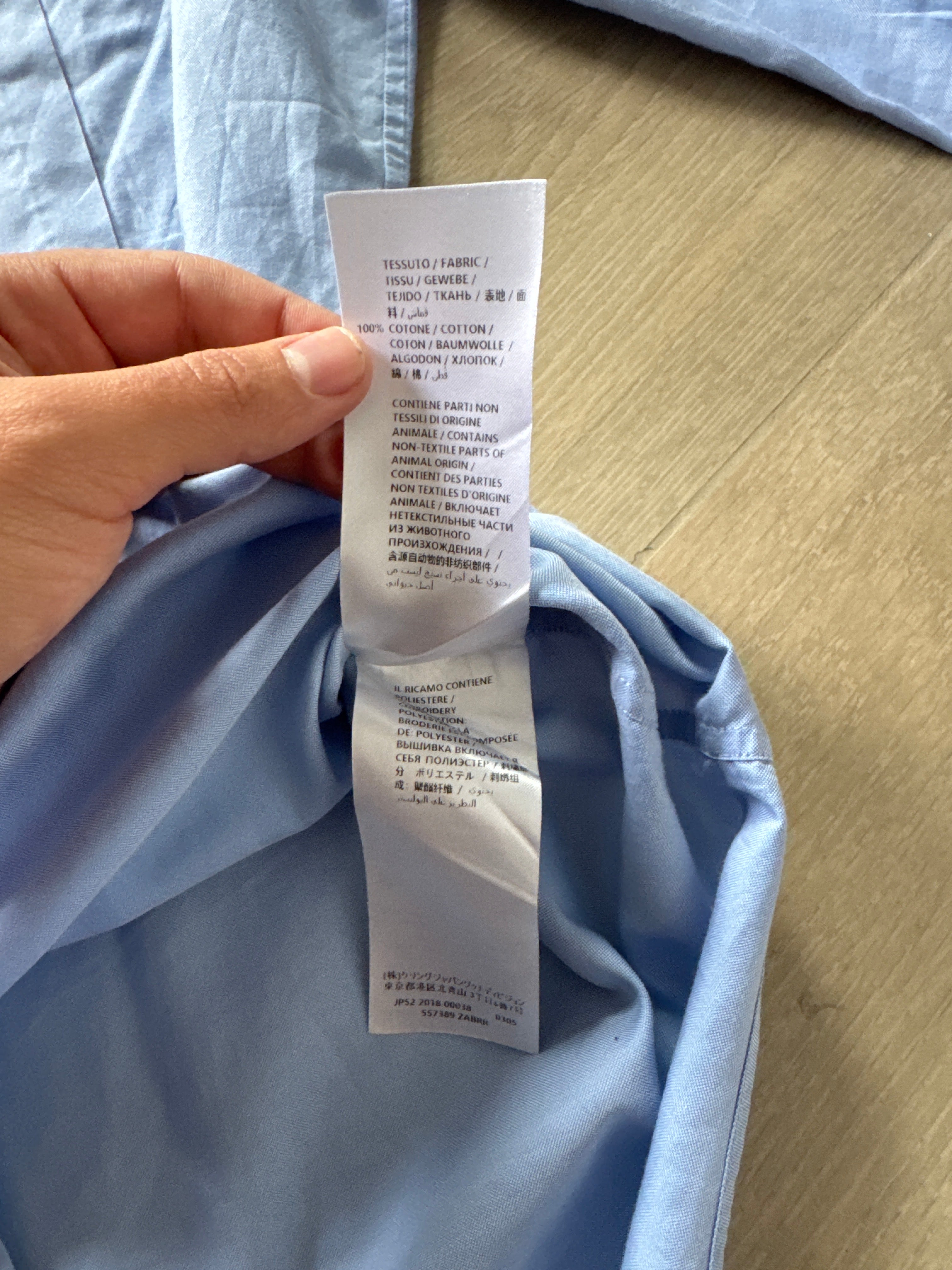 Gucci Embroidered Sheep Shirt Blue
