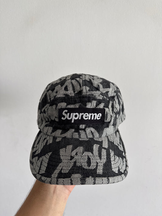 Supreme Fat Tip Jacquard Denim Camp Cap