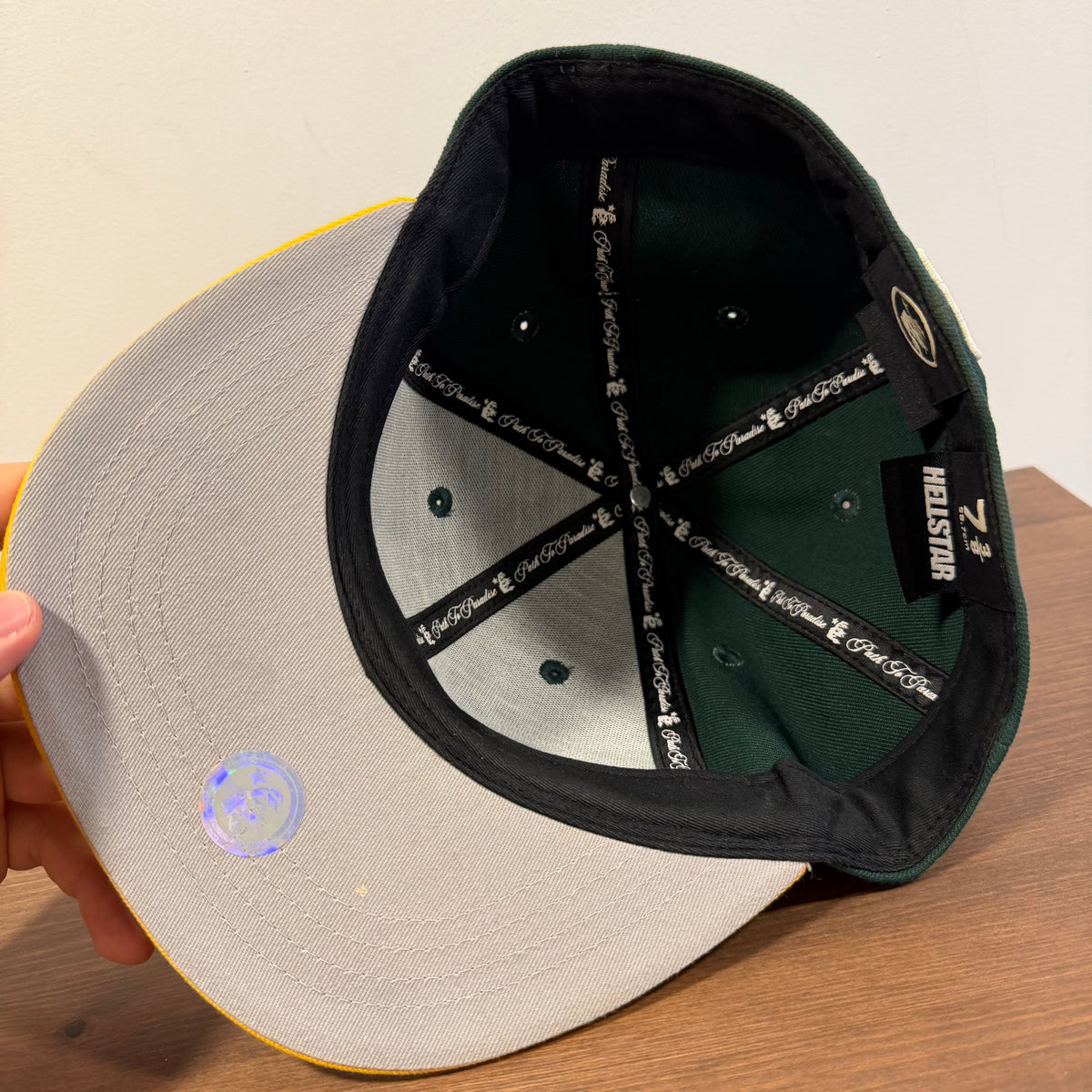 Hellstar Baseball Fitted Hat Green 7 3/8