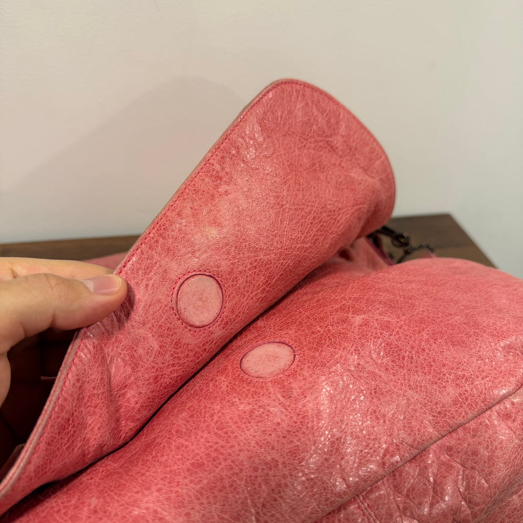Balenciaga City Folk Messenger Bag Pink
