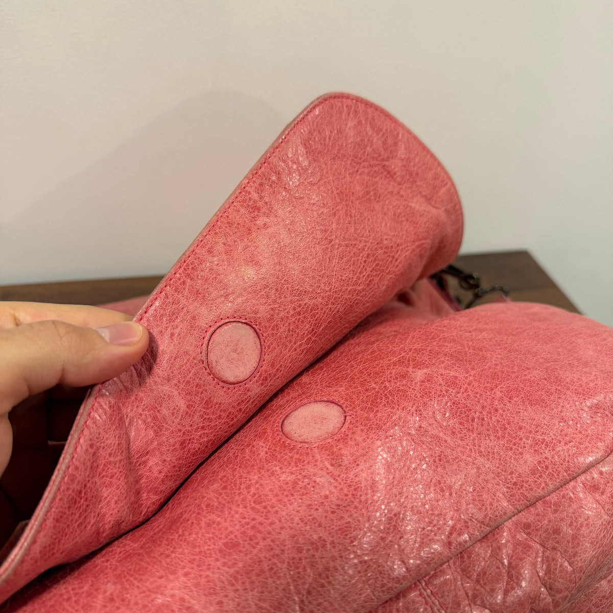 Balenciaga City Folk Messenger Bag Pink