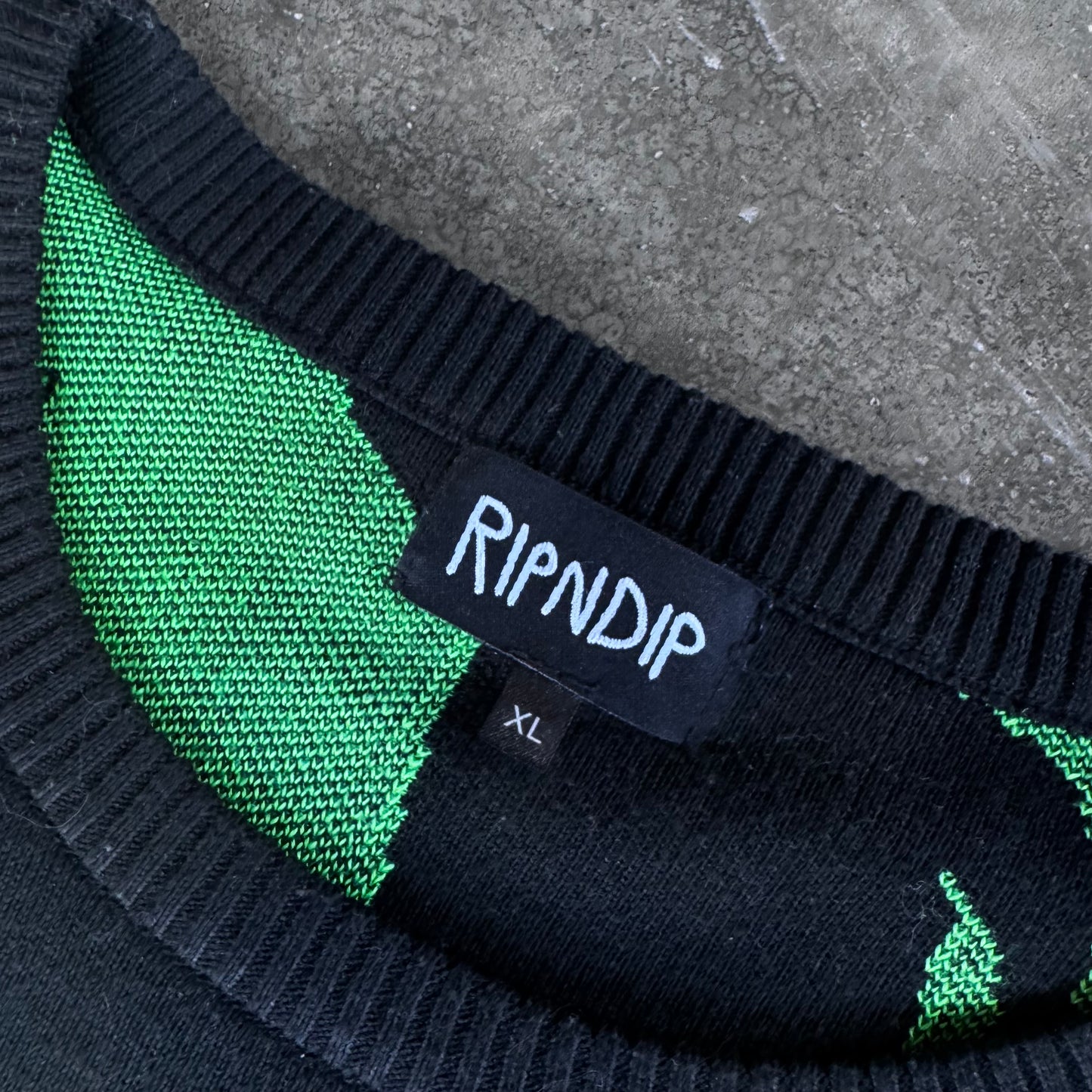 RIPNDIP Alien Dance Party Knit Sweater Black