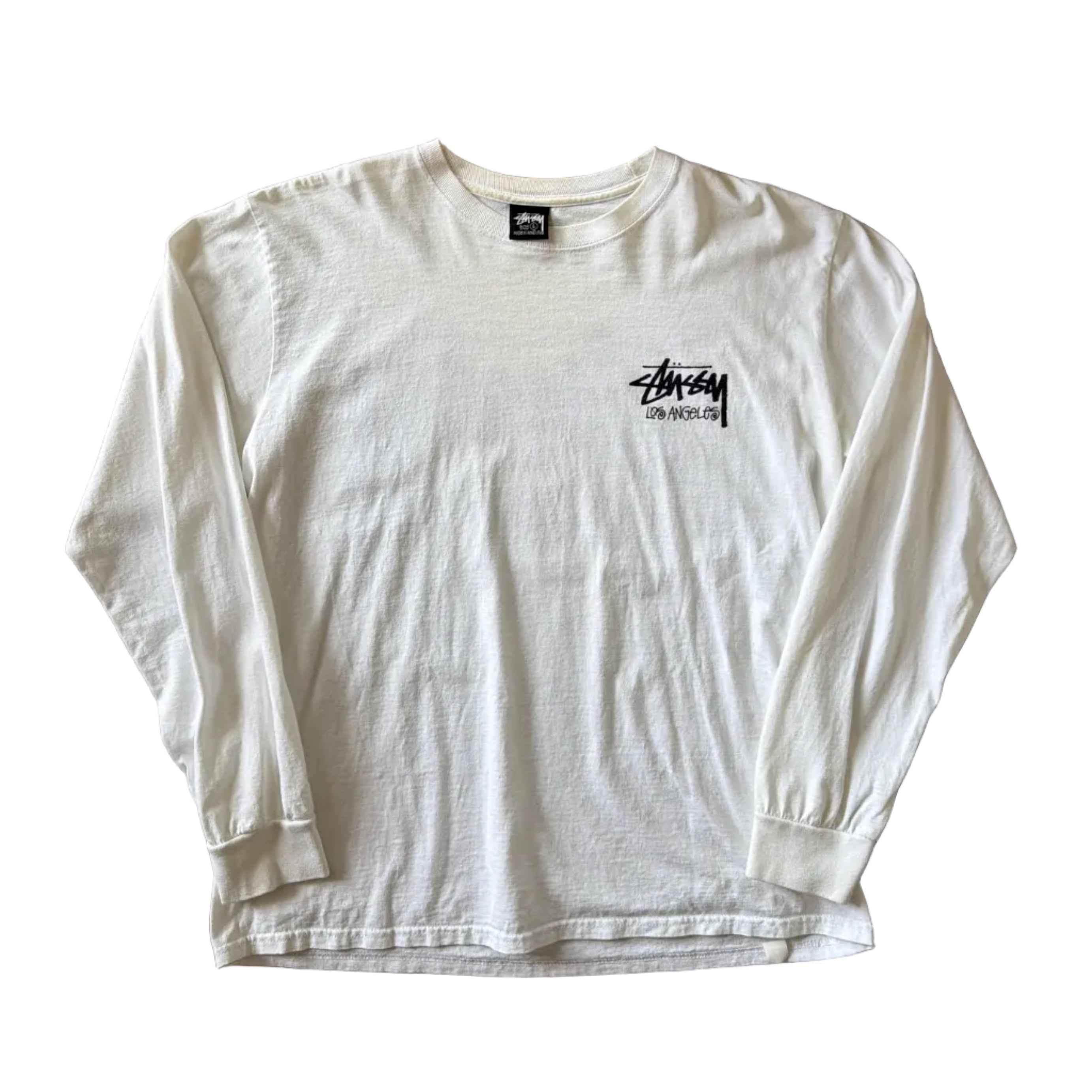 Stüssy Los Ángeles Chapter Basic Logo Longsleeve White