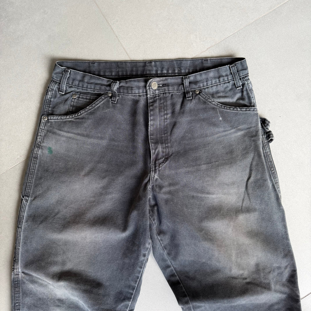 2000s Faded Dickies Carpenter Pants Black