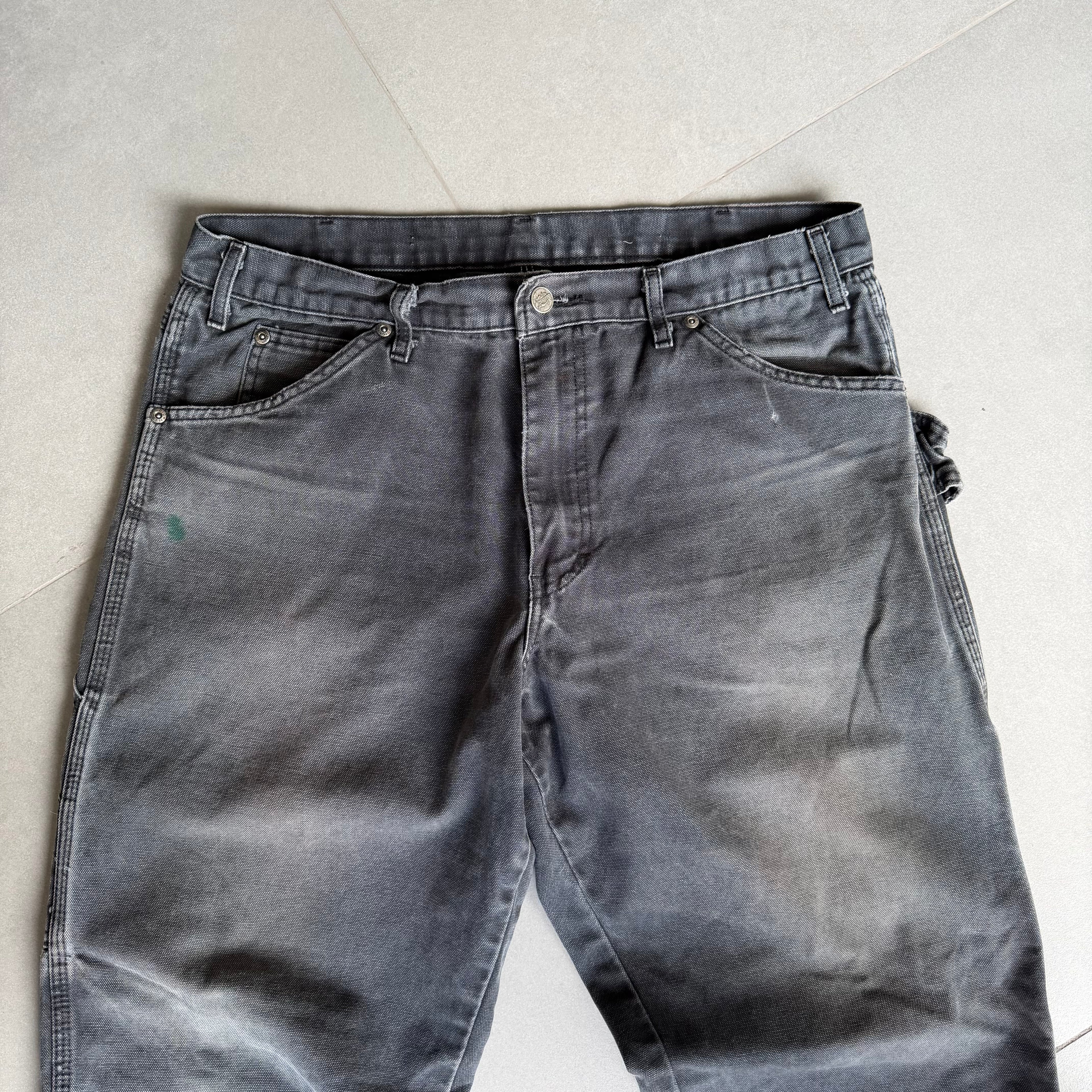 2000s Faded Dickies Carpenter Pants Black