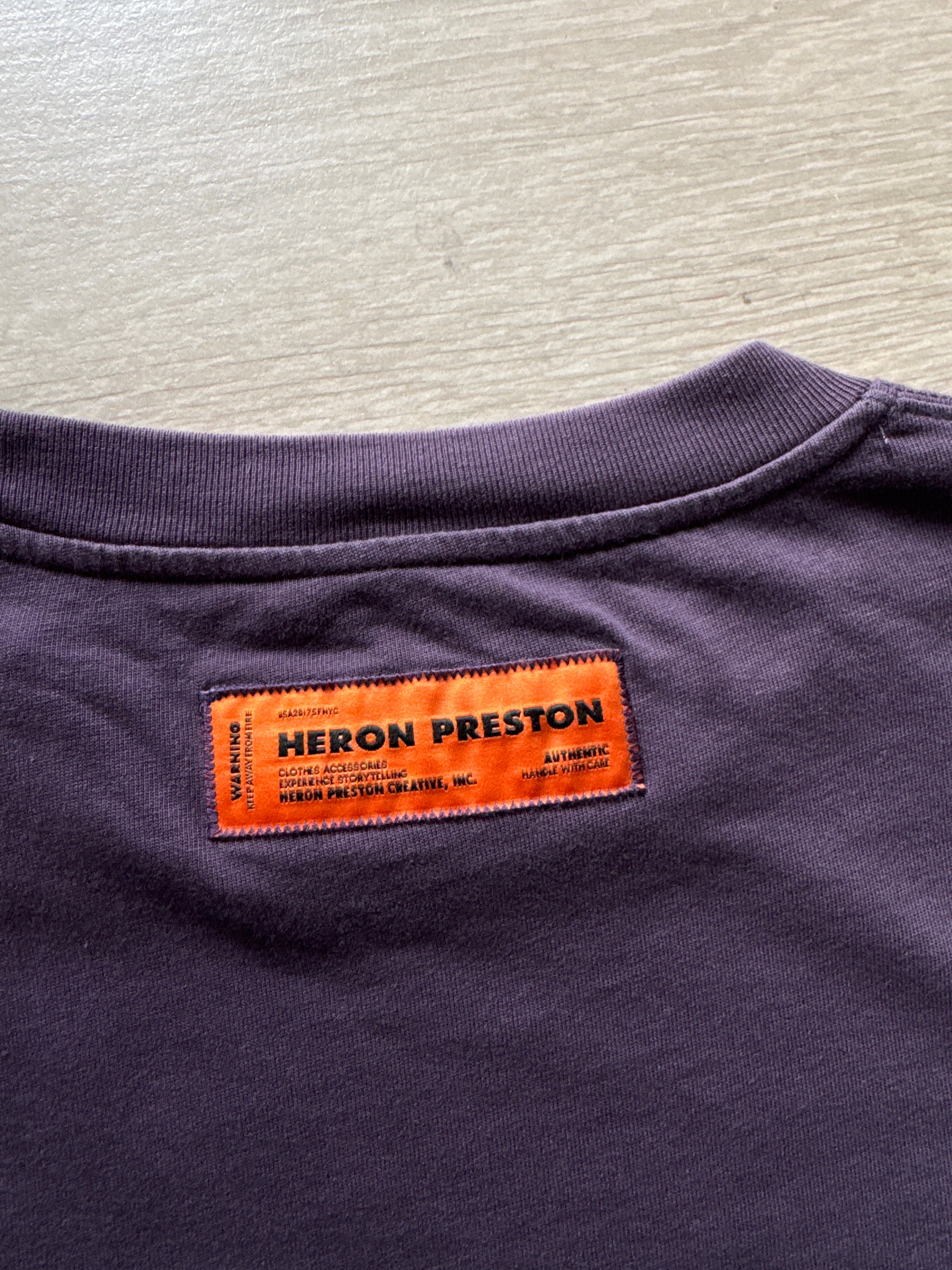 Heron Preston Basic Logo Patch Tee Grappe