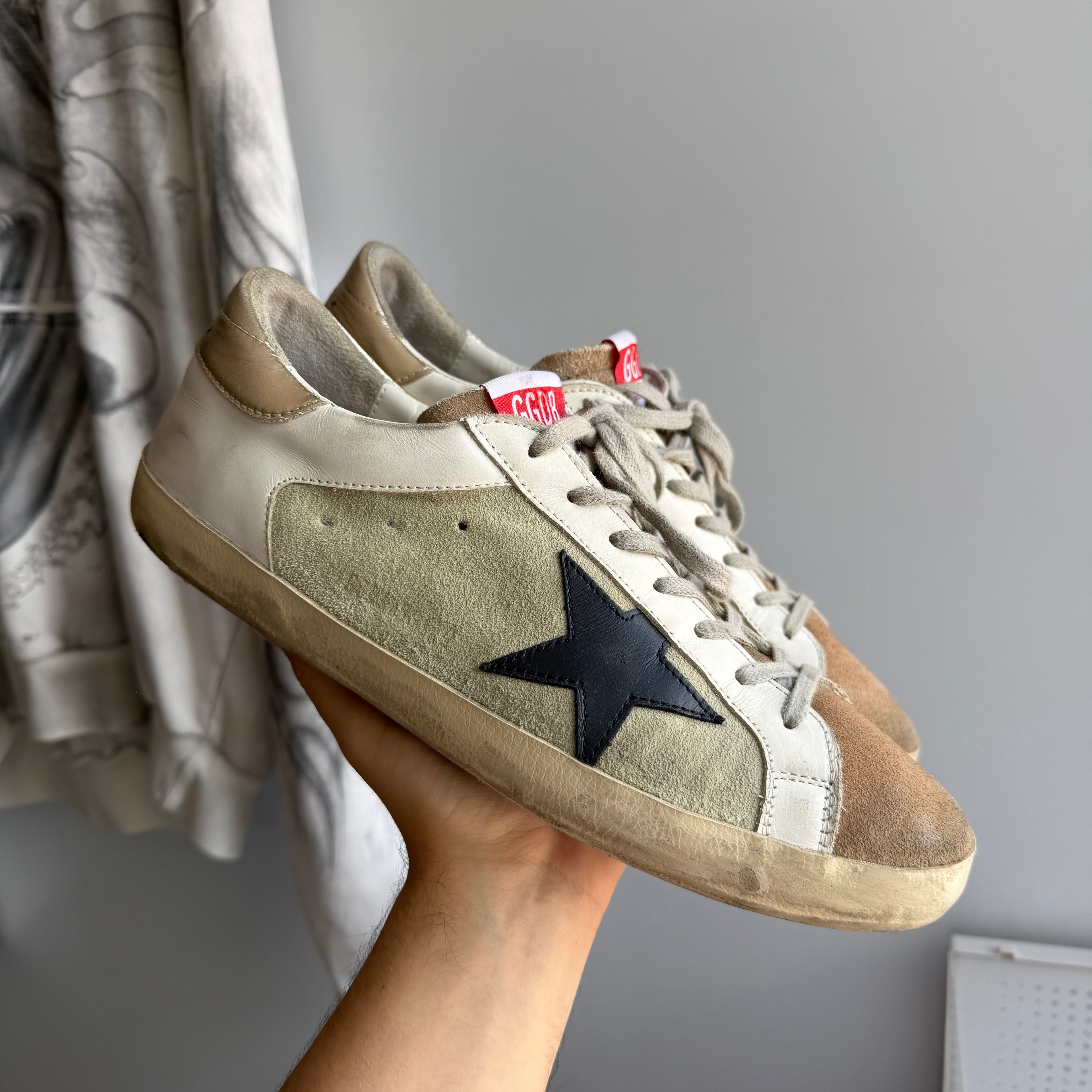 Golden Goose Super-Star White/Green/Platinum