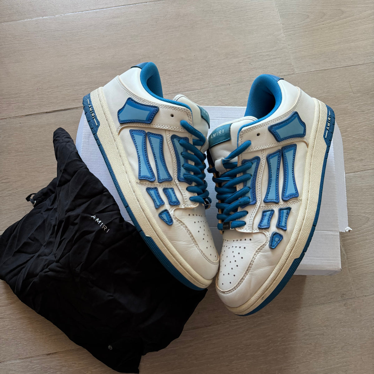 Amiri Skel Top Low White/Blue (41EU)