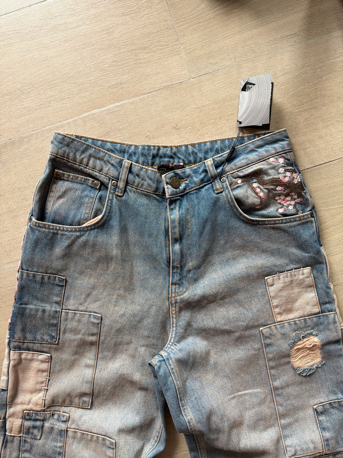 Derschutze Blossom Patchwork Washed Denim (31w)