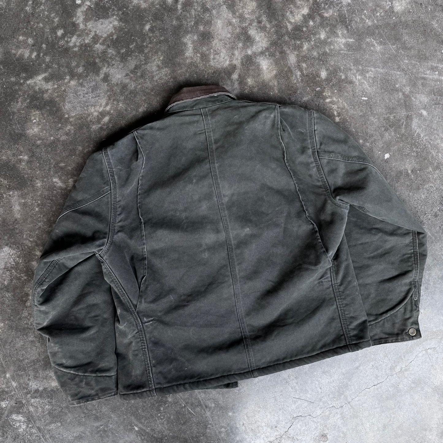 Vintage Carhartt Moss Chore Barn Blanked Lined Coat