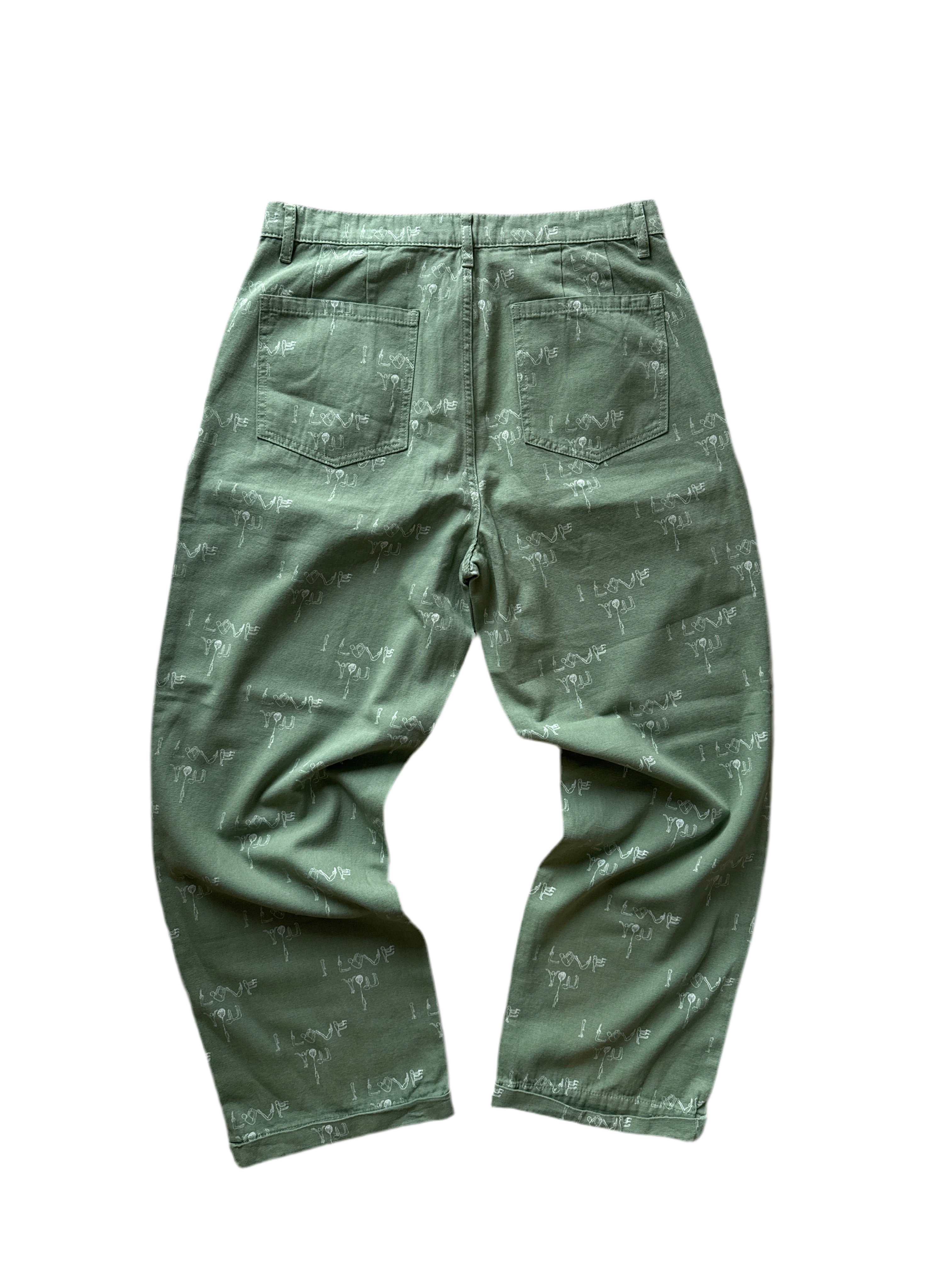 Fucking Awesome I Love You Pleated Baggy Pant