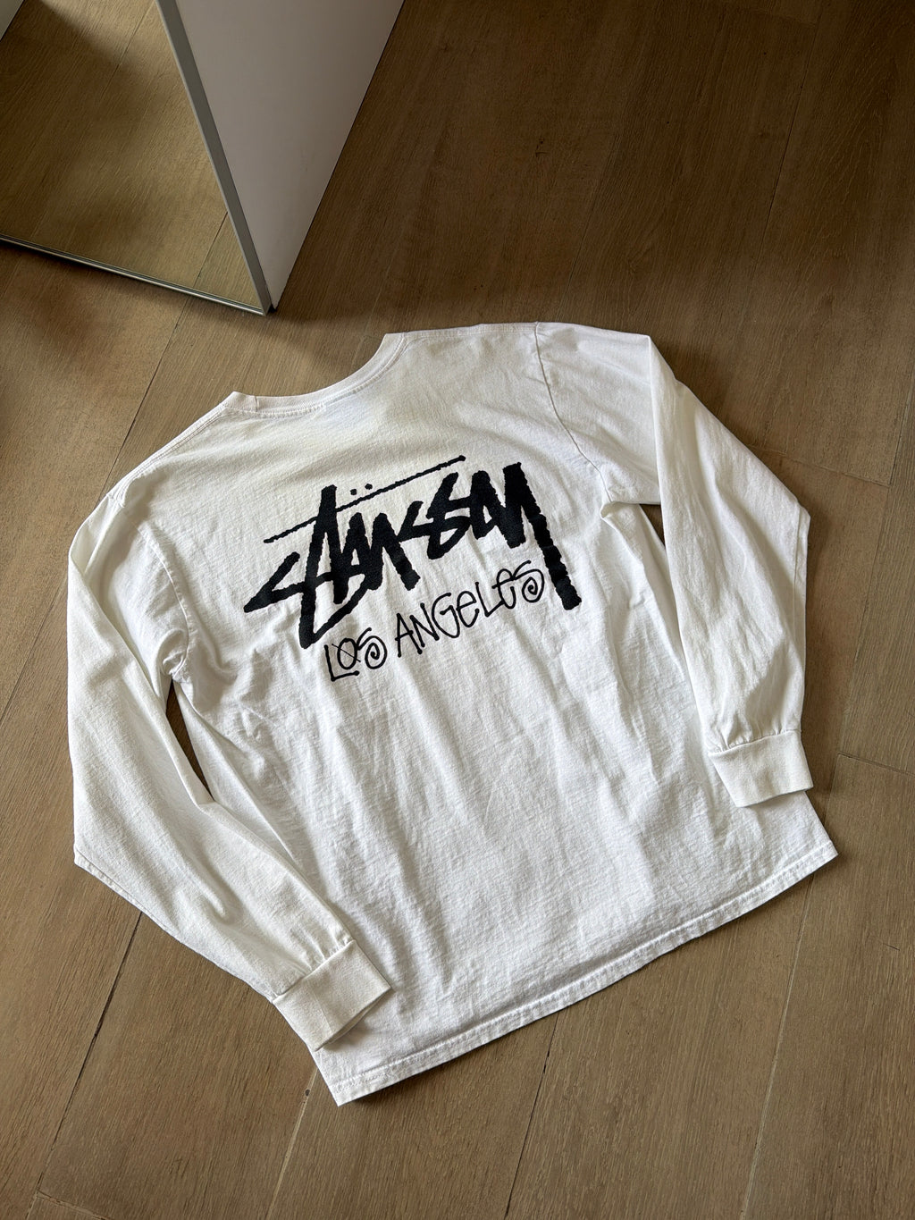 Stüssy Los Ángeles Chapter Basic Logo Longsleeve White