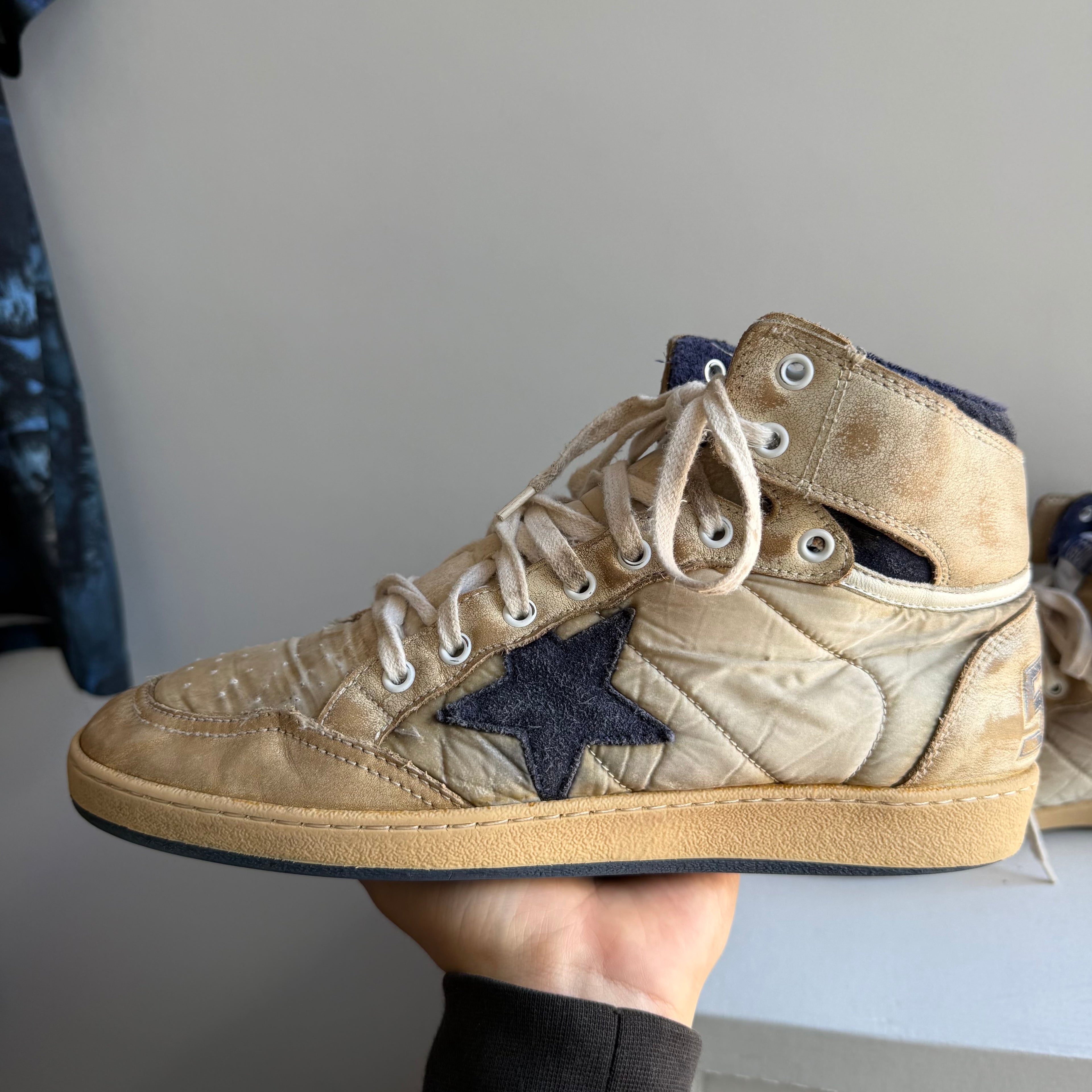 Golden Goose Sky-Star Sneakers White/Dark Blue
