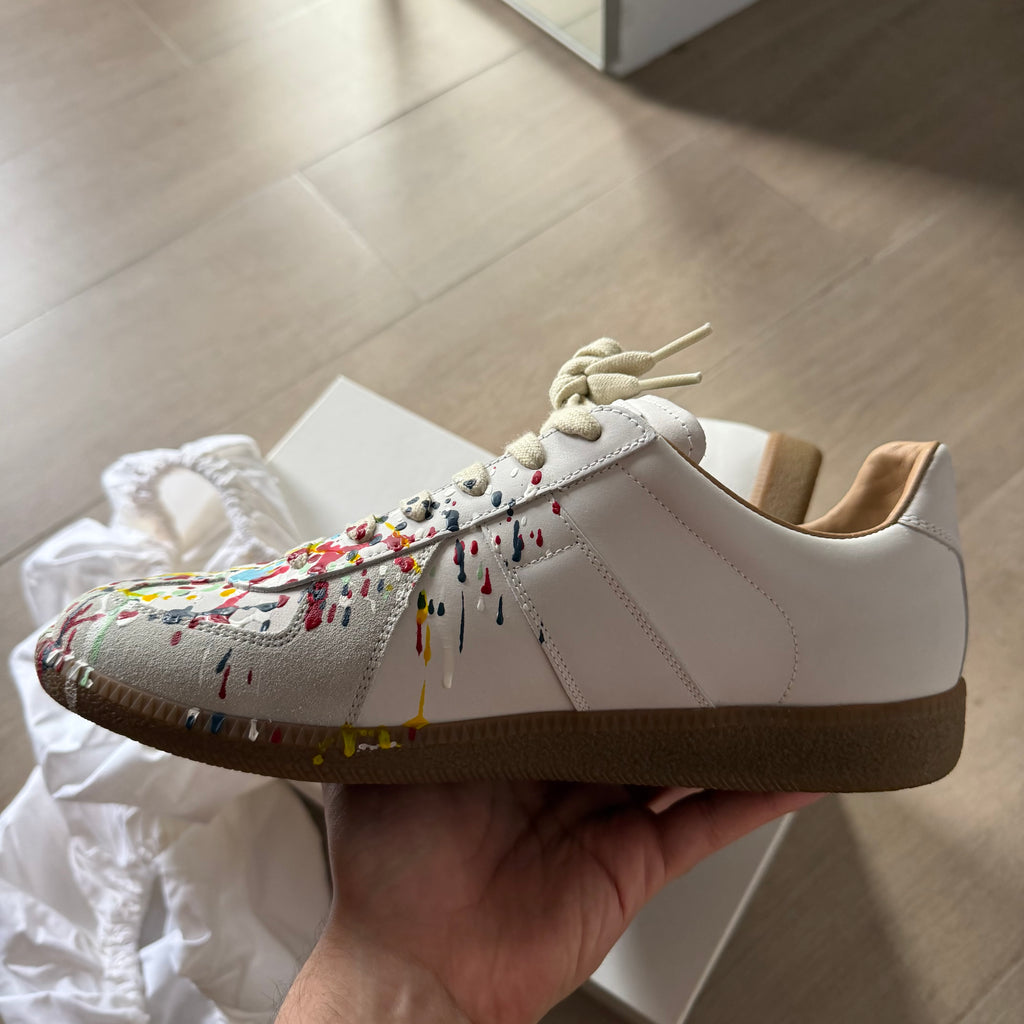 Maison Margiela Replica GAT Paint Splatter Sneakers White (41.5EU)