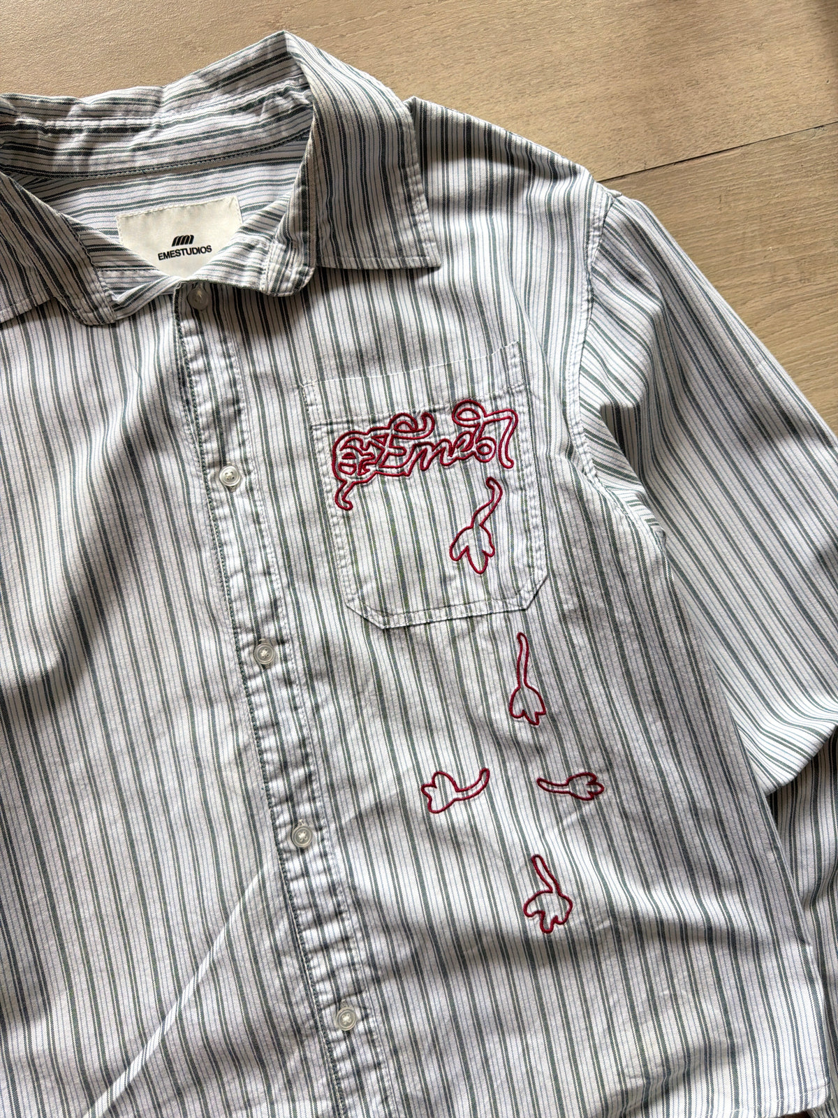 Emestudios Don Boxy Stripped Shirt Gris (M)