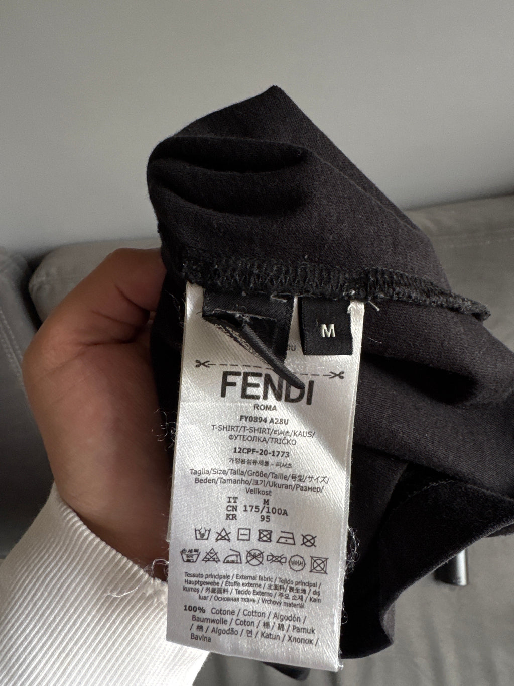 Fendi FF Box Logo Tee Black