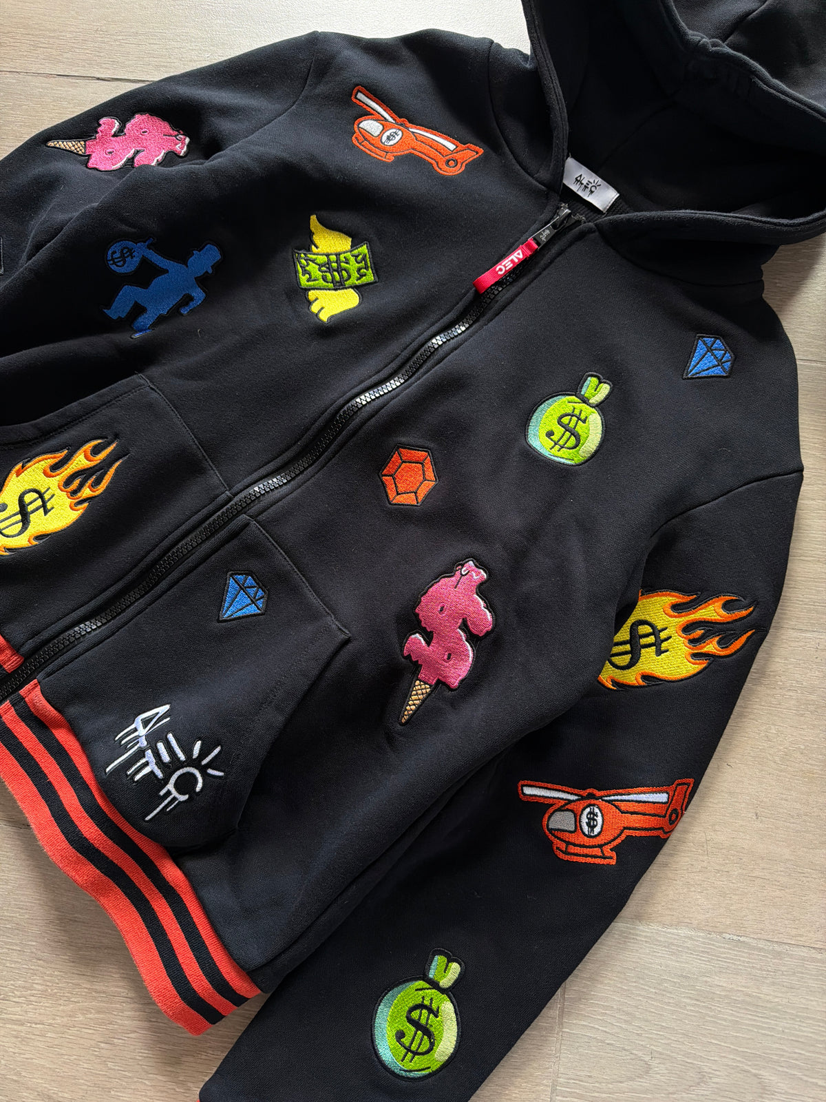 SS21 Alec Monopoly Patched Up Hoodie (L)