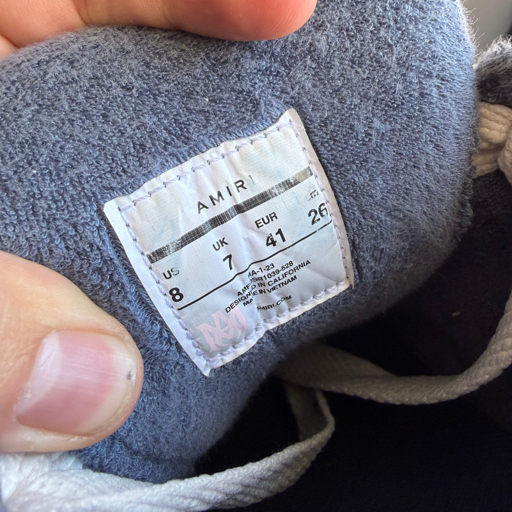 Amiri MA-1 Vintage Denim Washed Indigo Sneakers (41EU)