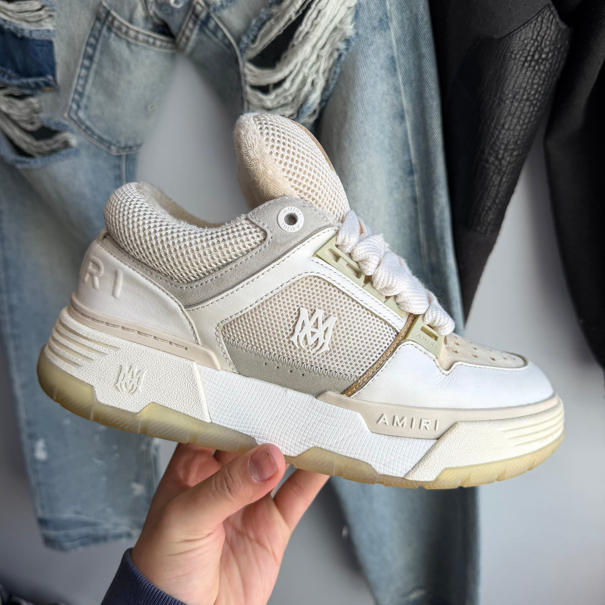 Amiri MA-1 White/Alabaster Sneakers (40EU)