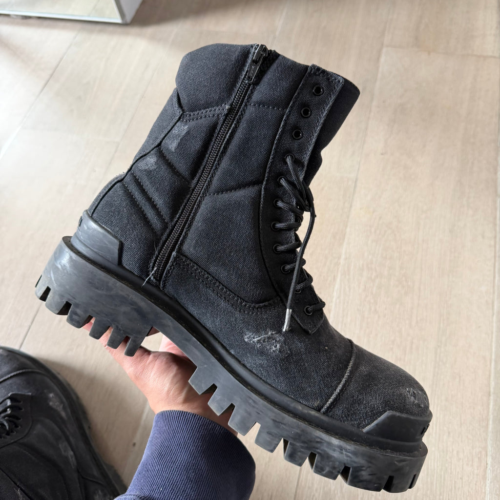 Balenciaga Strike Boots Black Canvas (43EU)