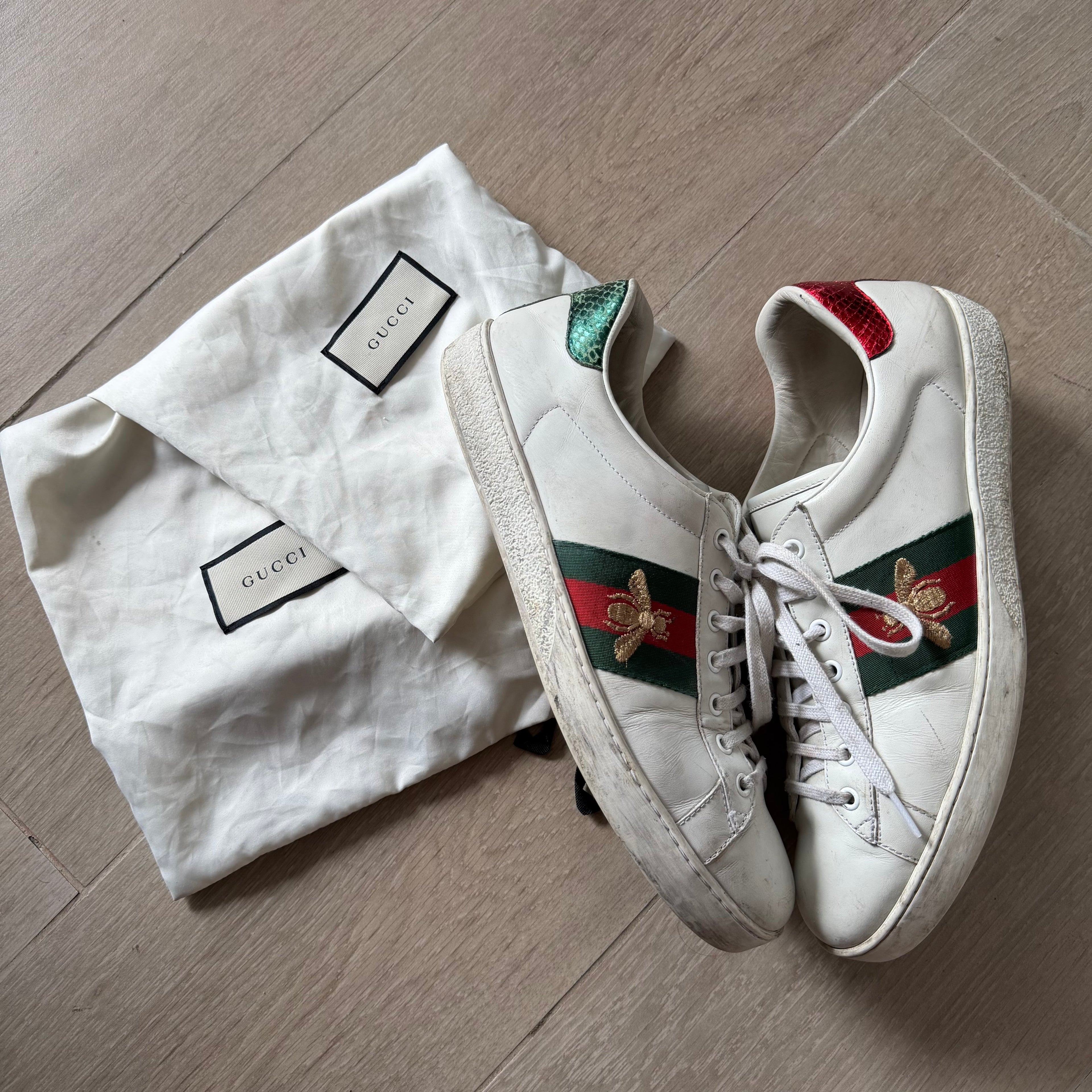 Gucci Ace Bee Sneakers White