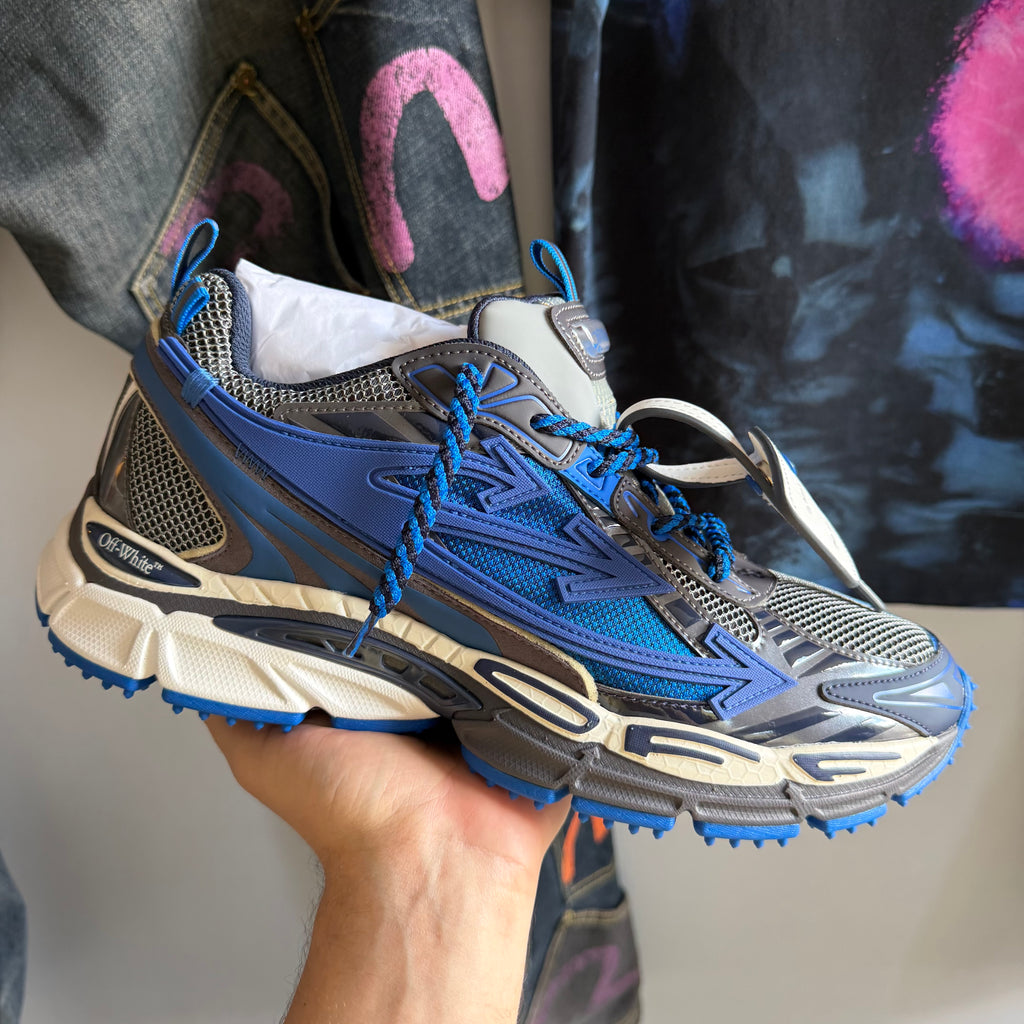 Off-White Be Right Back Gunmetal Navy Blue Sneakers (43EU)