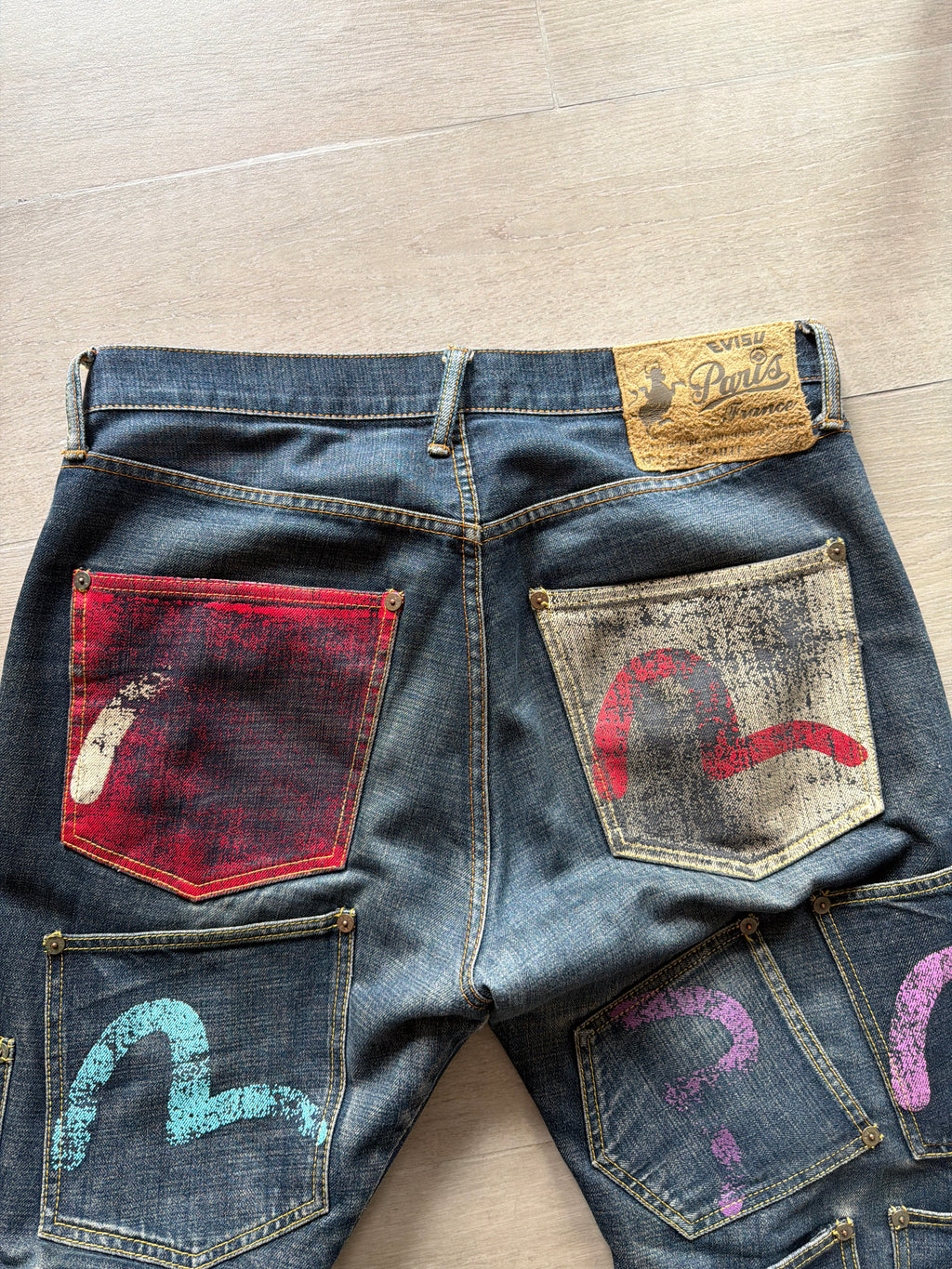 Evisu Paris Exclusive Multipacket Indigo Jeans