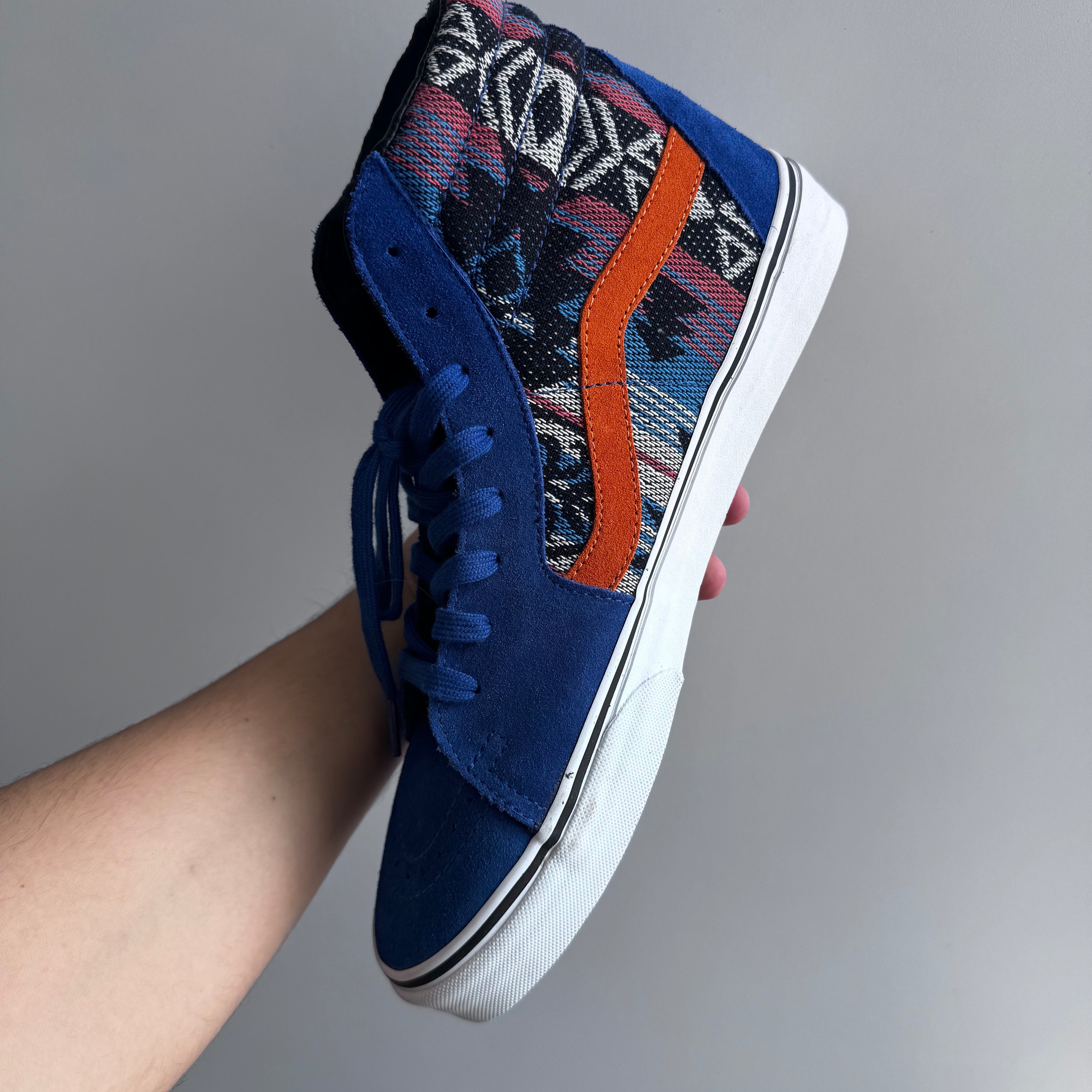 2013 Vans Sk8-Hi Inca True Blue Orange Knicks Supreme Team
