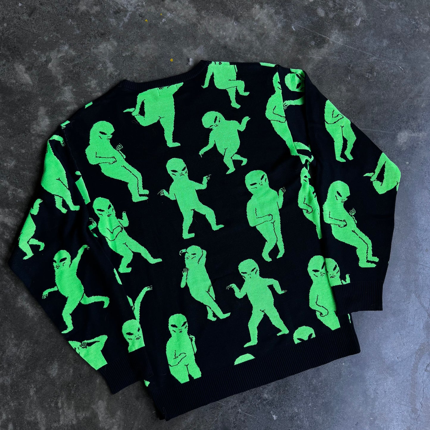 RIPNDIP Alien Dance Party Knit Sweater Black