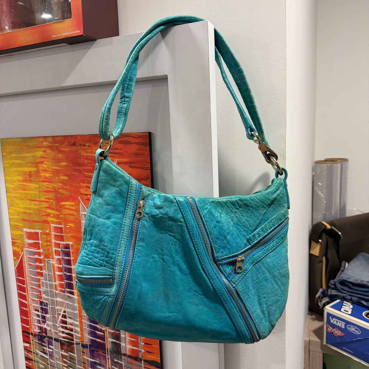 2000s Marc By Marc Jacobs Leola Zip Aqua Teal Bag