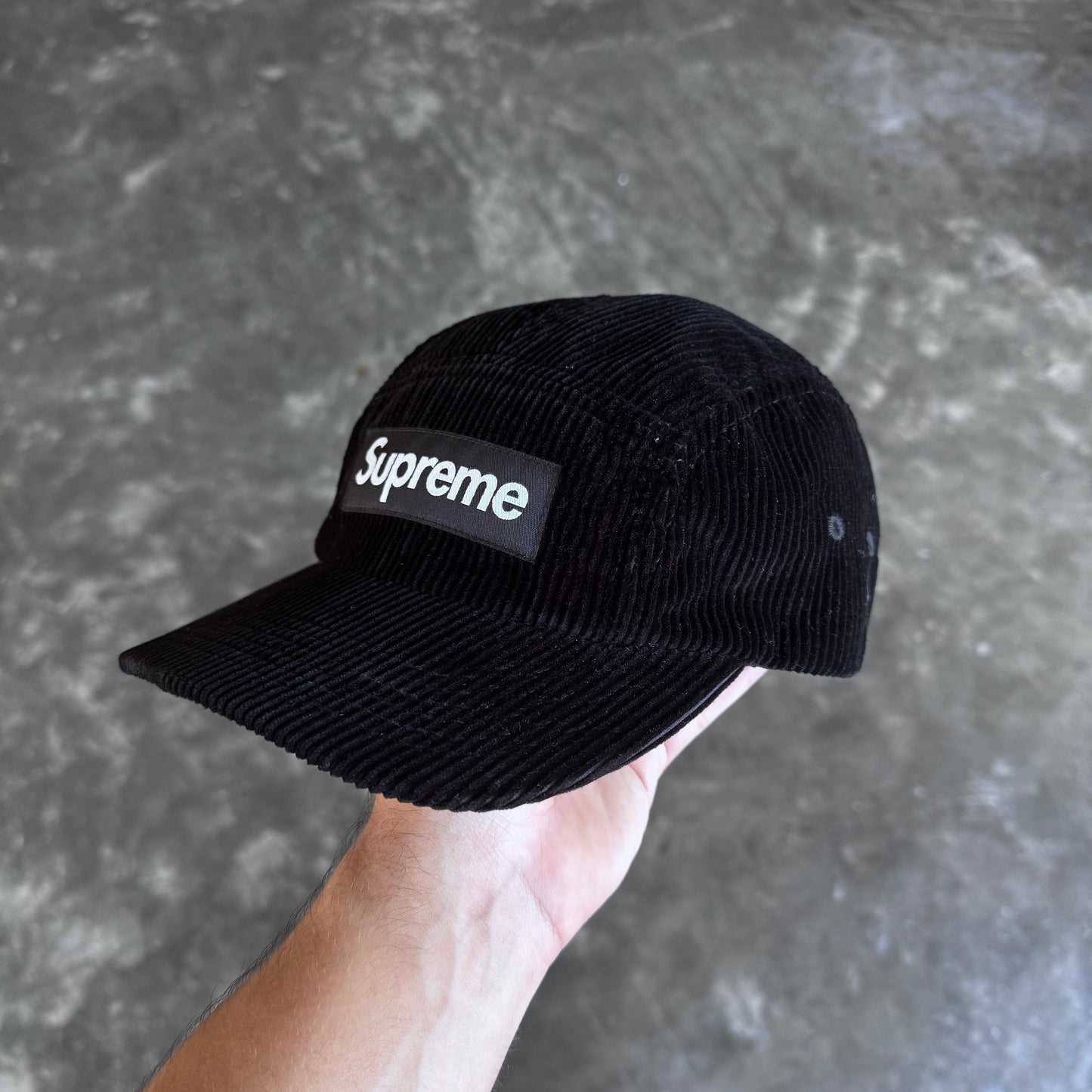 Supreme Corduroy Camp Cap Black