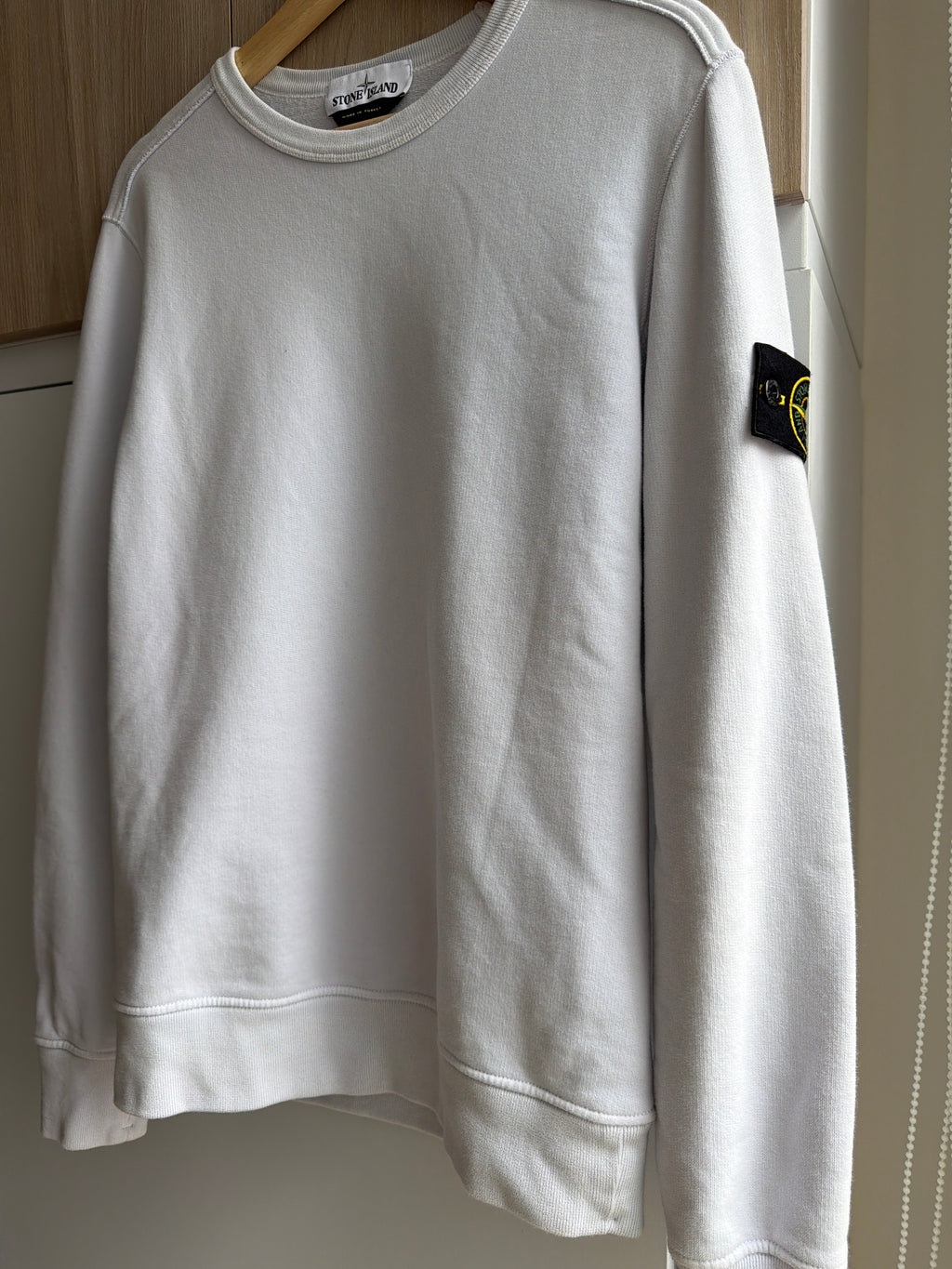 Stone Island Logo Patch Crewneck Lavanda