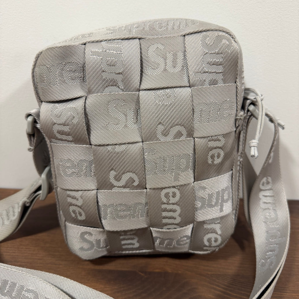 Supreme Woven Shoulder Bag Grey