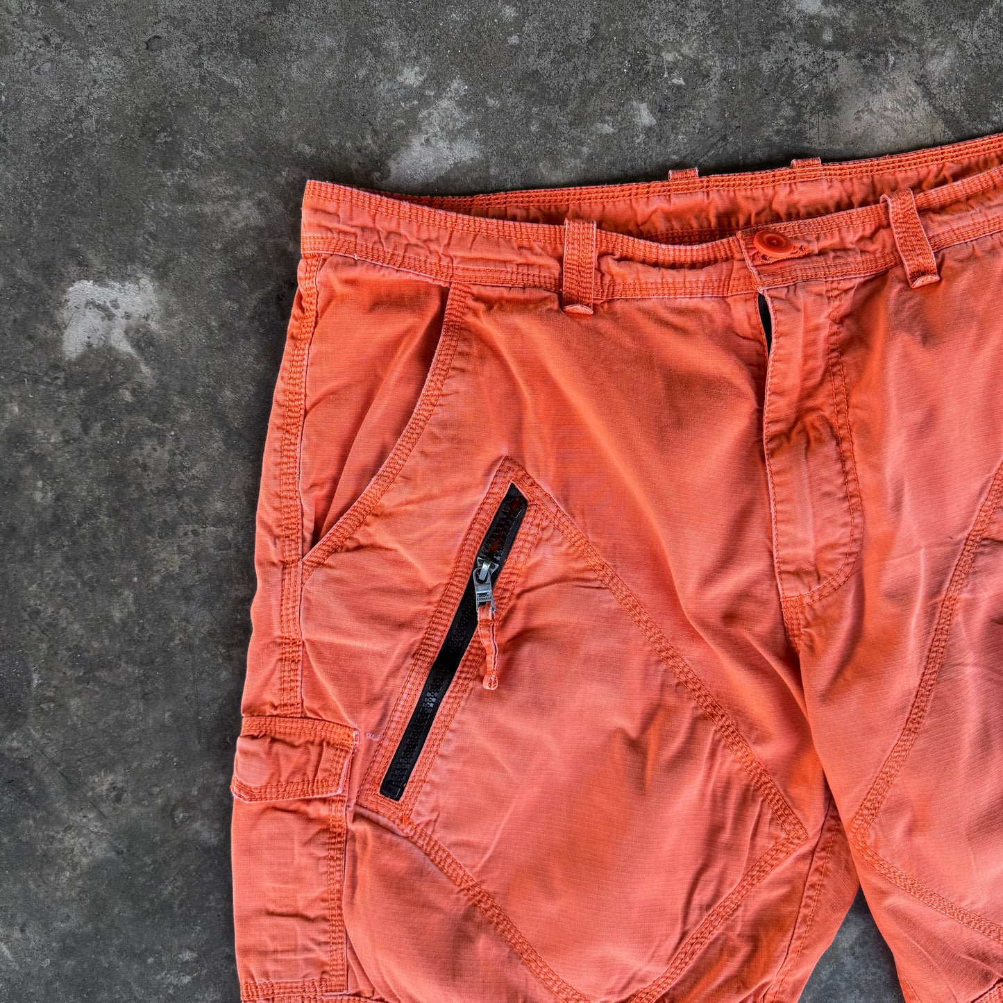 2000s Armani Exchange Cargo Shorts Orange