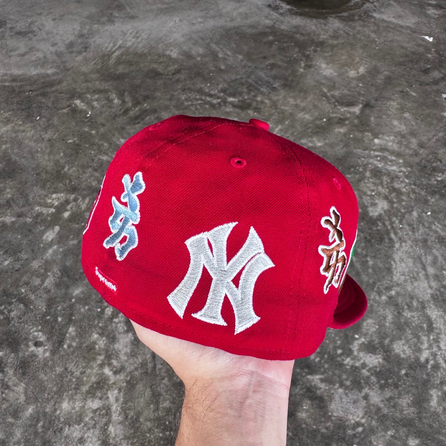 Supreme New York Yankees Kanji New Era Fitted Hat 7 3/8 Red